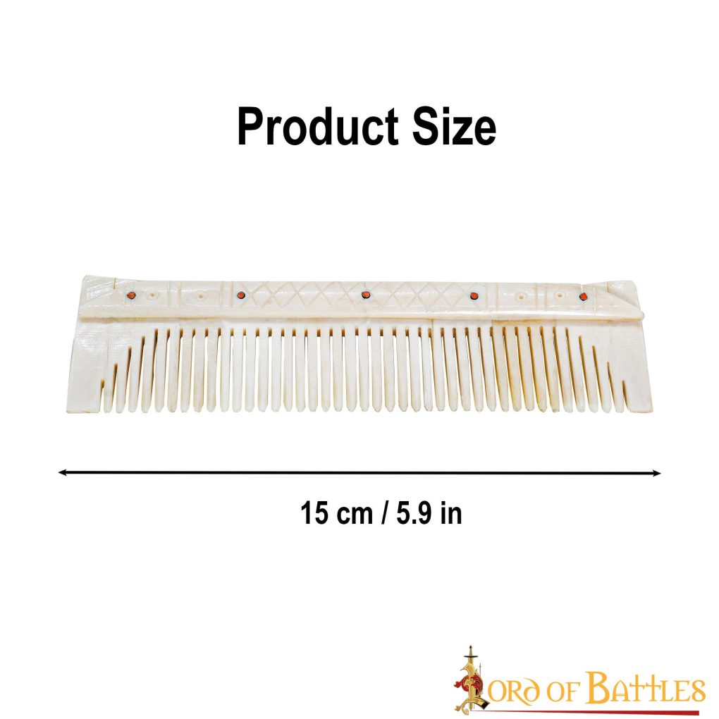 Imagen única de: Peine Medieval de Hueso Auténtico Accesorio Artesanal de Hueso Auténtico