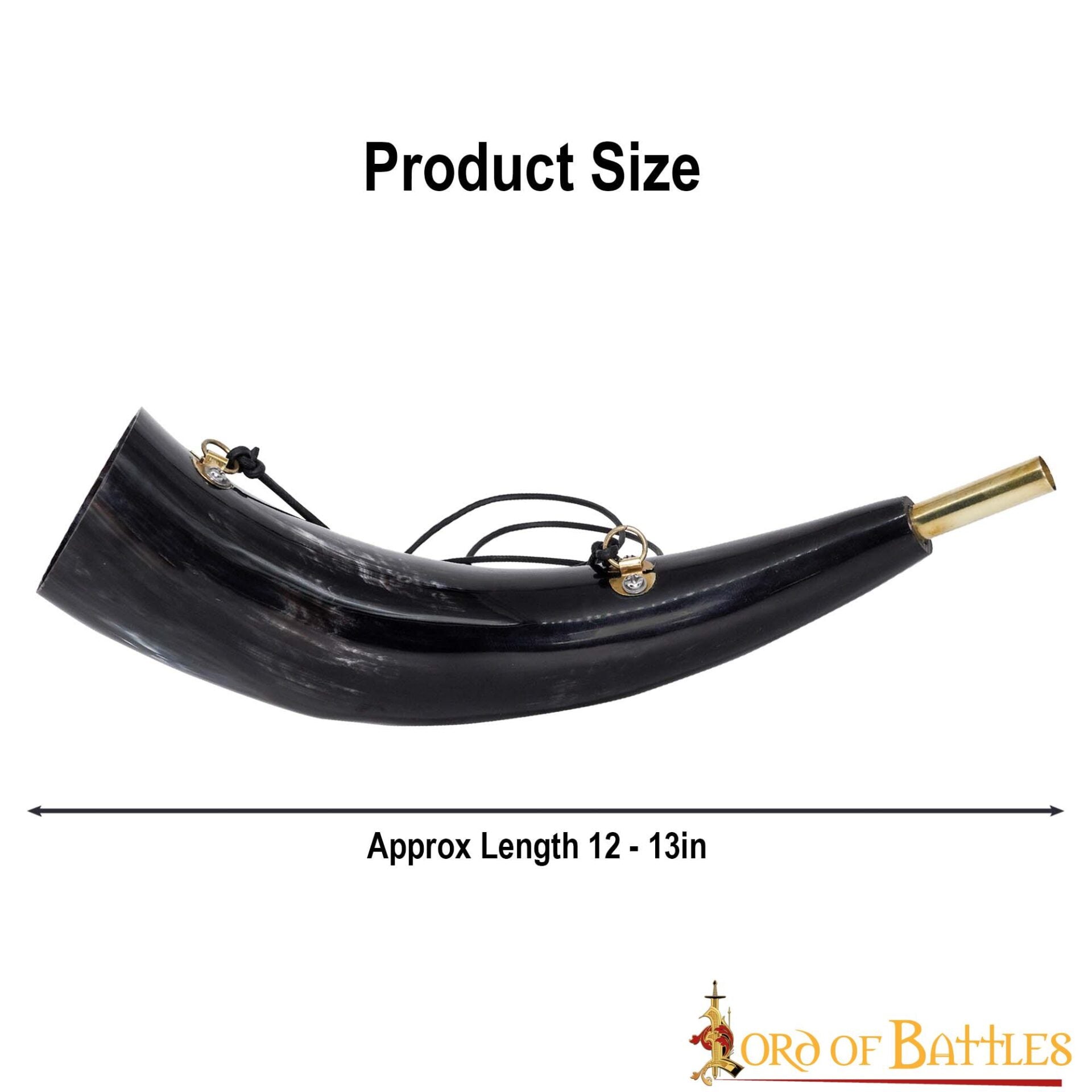 Imagen única de: Viking Blowing Horn - Bocina de Buey de Origen Ético con Boquilla de Latón