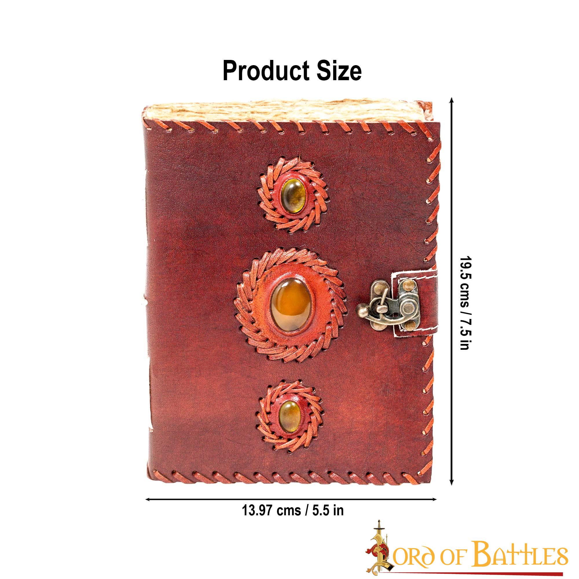 Imagen única de: Diario Medieval de Notas de Piel Auténtica Hecho a Mano