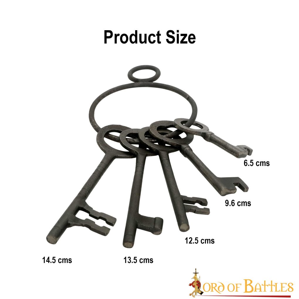 Imagen única de: Juego de 5 Llaves Decorativas de Mazmorra Medieval de Hierro Fundido Resistente