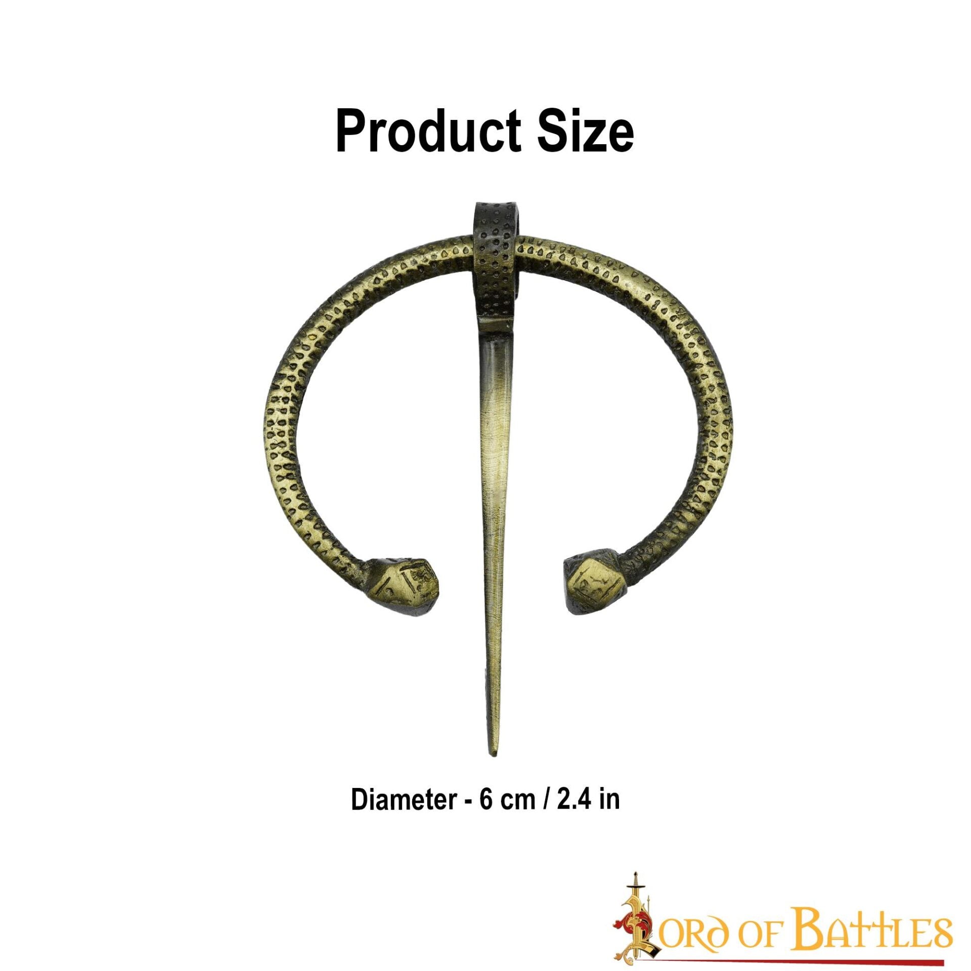 Imagen única de: Broche Penannular de Latón Antiguo - Capa Vikinga