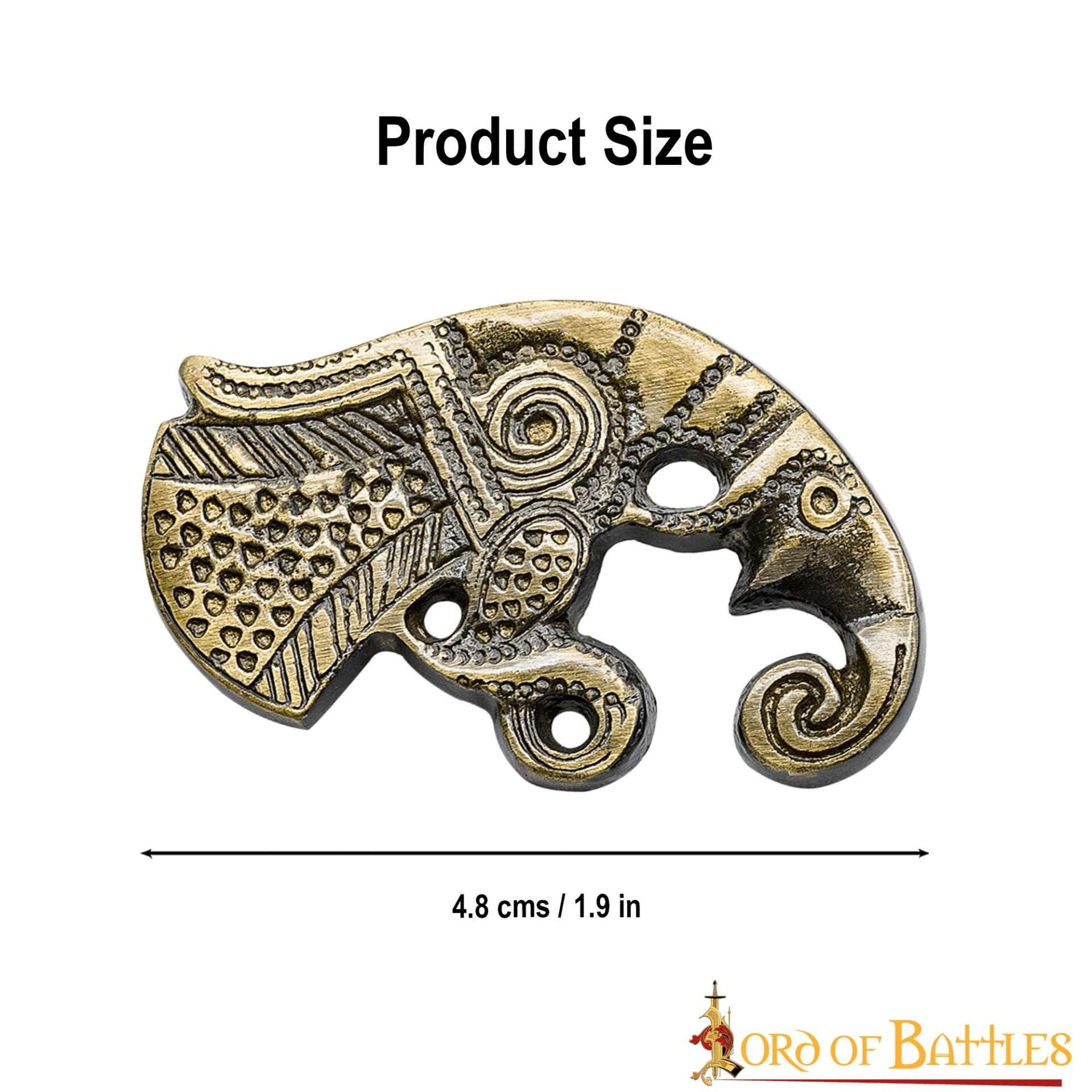 Monturas de Cuervo de Odín de Latón Antiguo - Par de Huginn y Muninn Vikingos para Marroquinería - Imagen 3