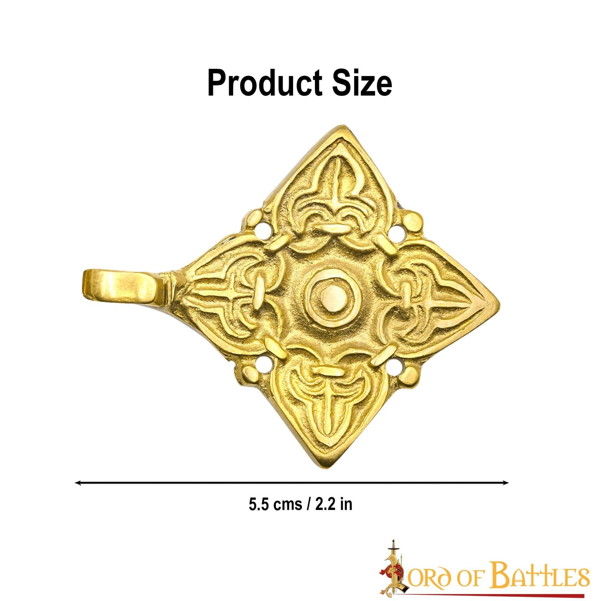 Imagen única de: Broche de Latón Fundido para Caftán o Capa Vikinga / Rusa Histórica