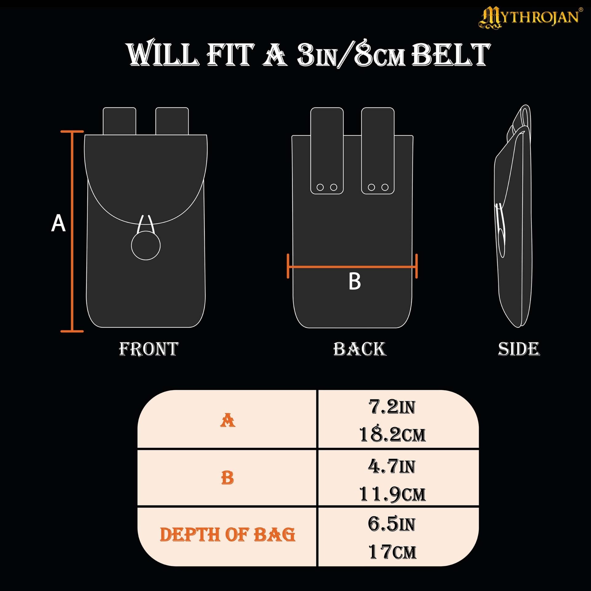 Imagen única de: Mythrojan Bolsa de Cinturón de Gamuza Grande, Ideal para Sca Larp Reenactment y Ren Feria, Cuero de Gamuza, Citrus , 7.2 "× 4.7 "