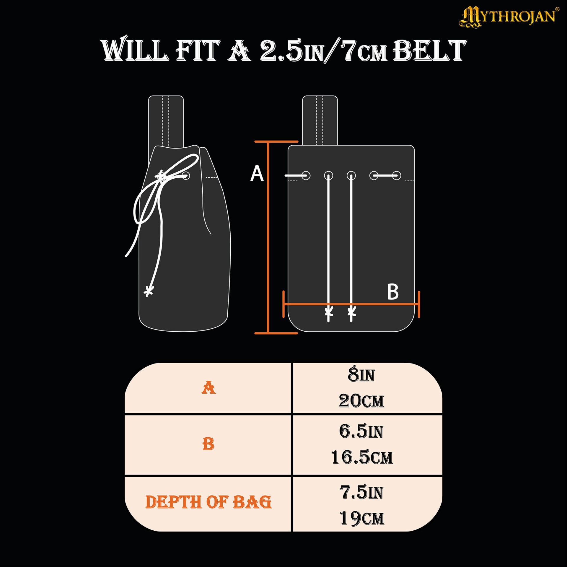 Imagen única de: Mythrojan "for The Horde" Bolsa de Lana con Cordón para Cinturón: Accesorio para Disfraces Monedero , Granate , 8" × 6.5"