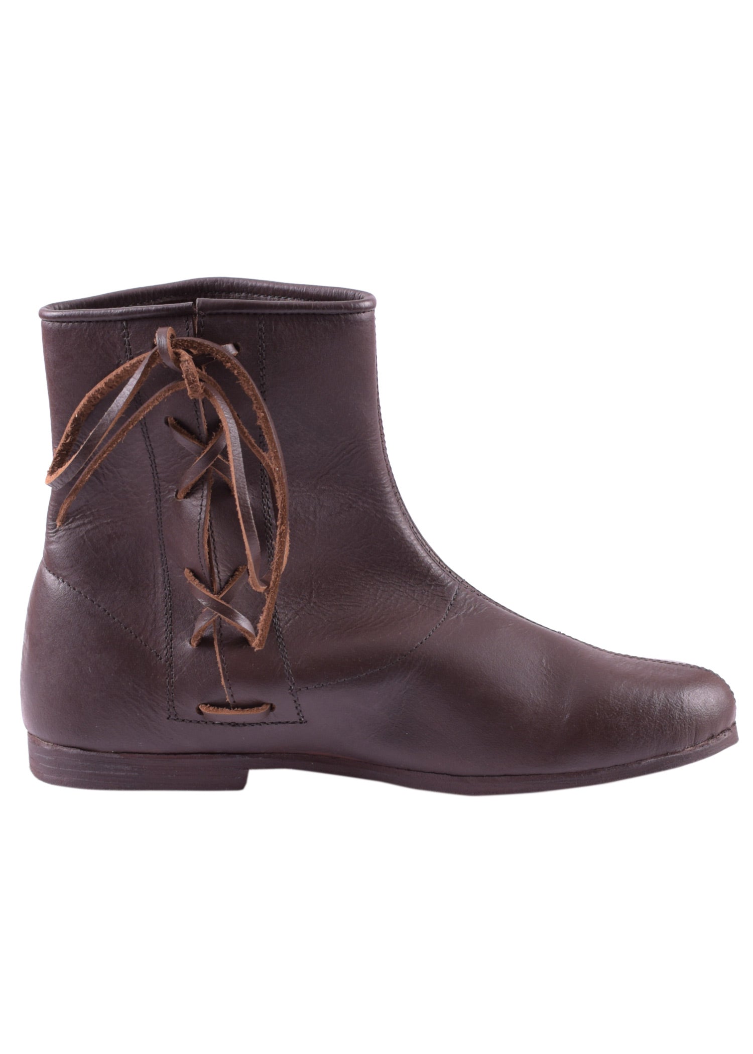 Imagen única de: Botas Medievales Cortas Con Cordones, Marrón Oscuro