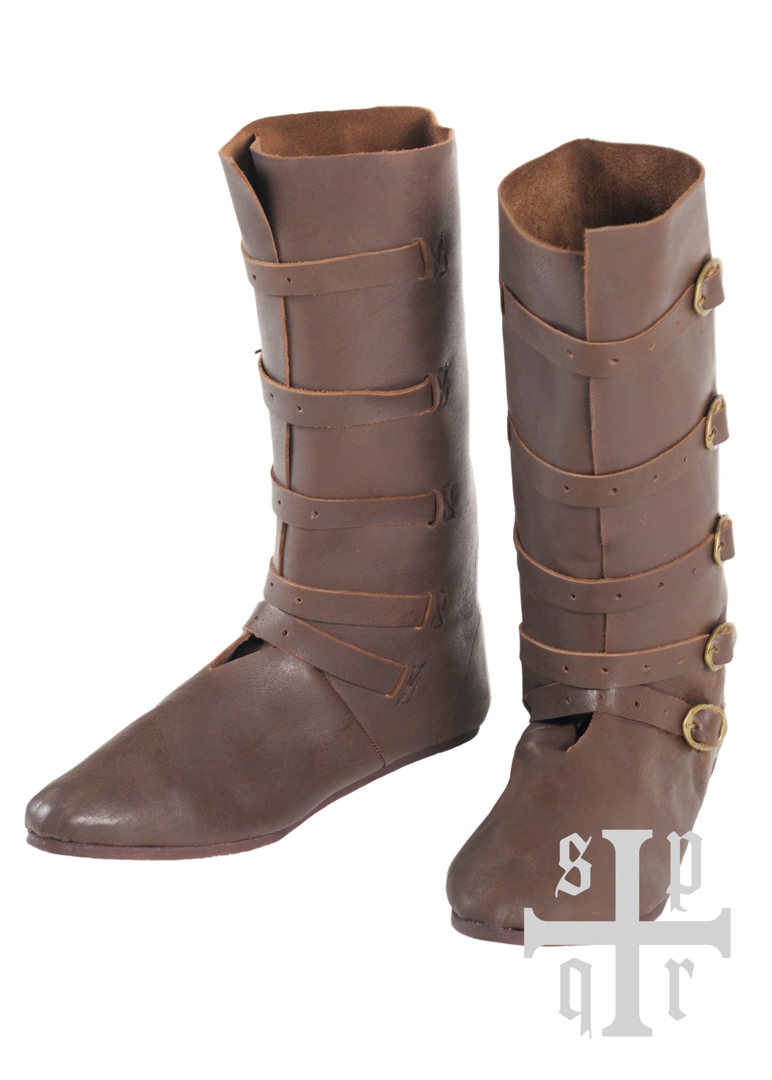 Imagen única de: Botas Medievales De Piel Con Cierre De Correa, Siglo Xiv.