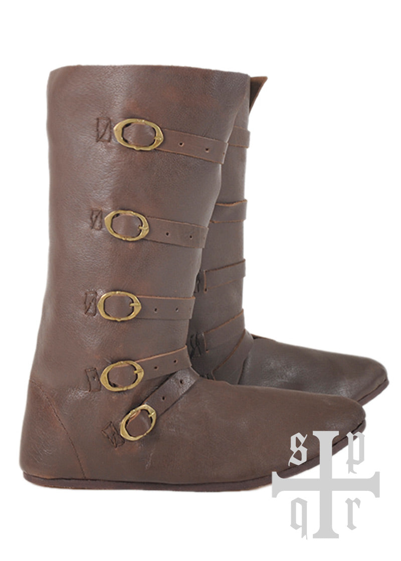 Imagen única de: Botas Medievales De Piel Con Cierre De Correa, Siglo Xiv.