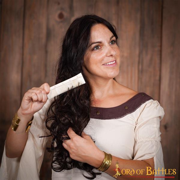 Imagen única de: Peine Medieval de Hueso Auténtico Accesorio Artesanal de Hueso Auténtico