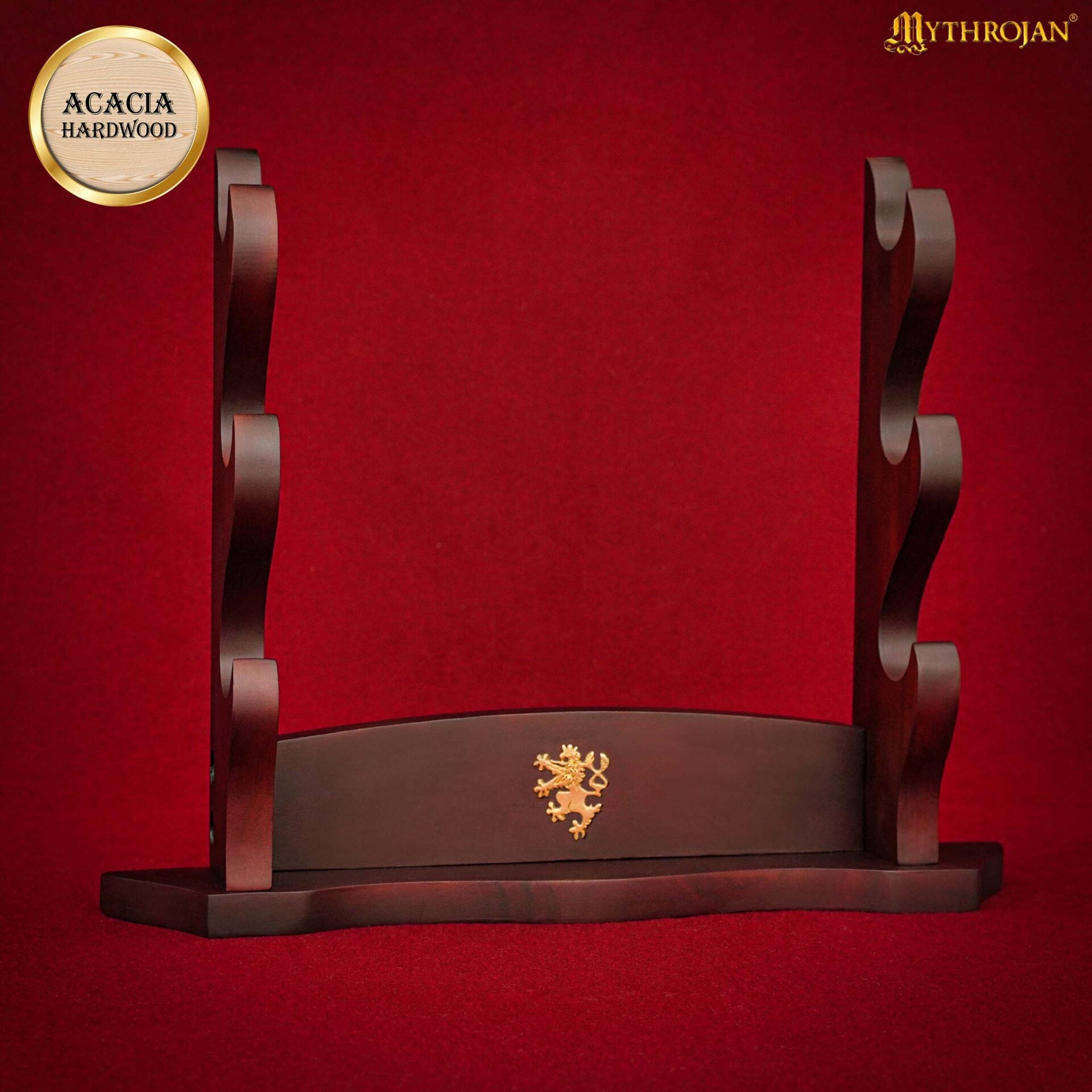 Imagen única de: Mythrojan Soporte para Espada de Madera Maciza Tres Soportes con Decoración