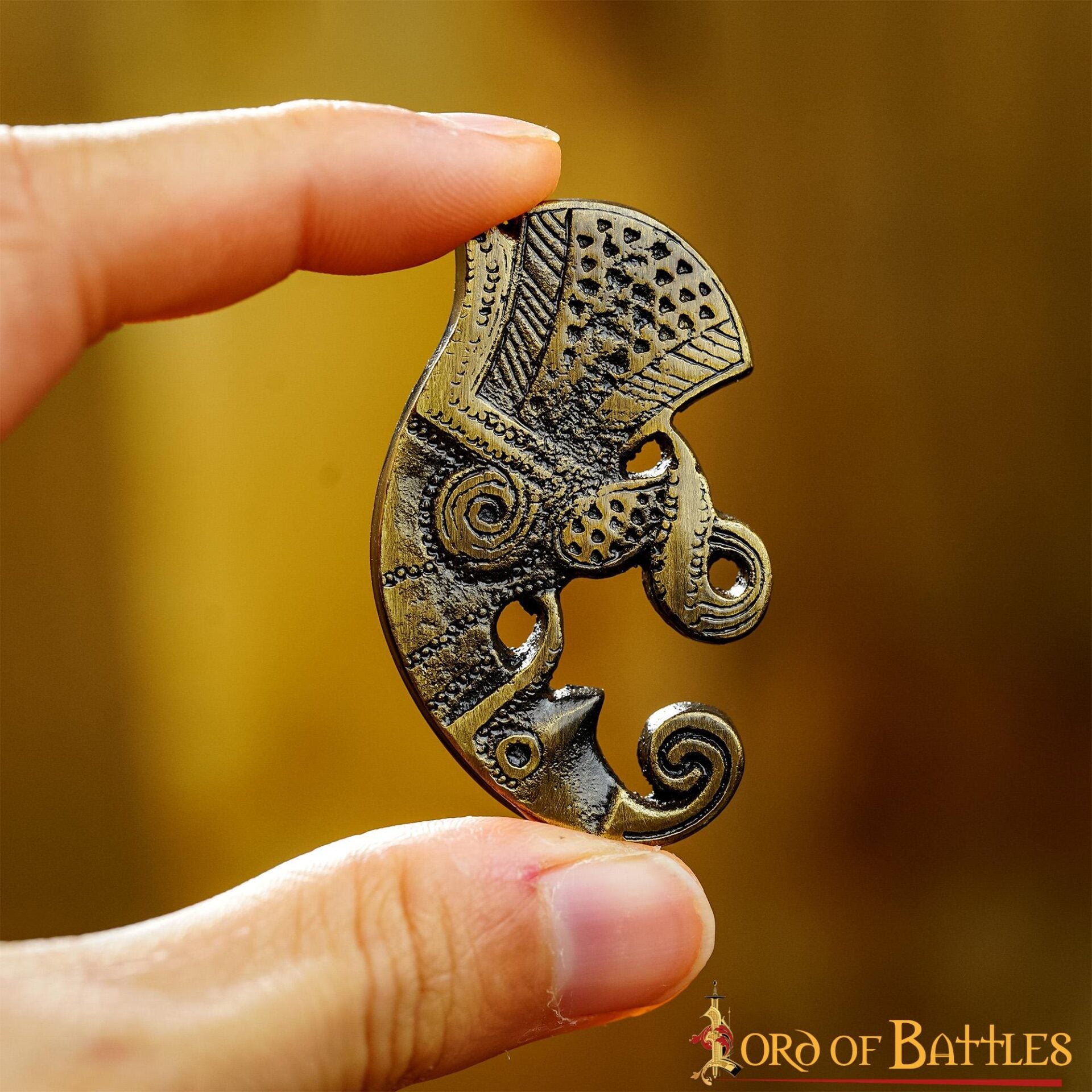 Monturas de Cuervo de Odín de Latón Antiguo - Par de Huginn y Muninn Vikingos para Marroquinería - Imagen 5