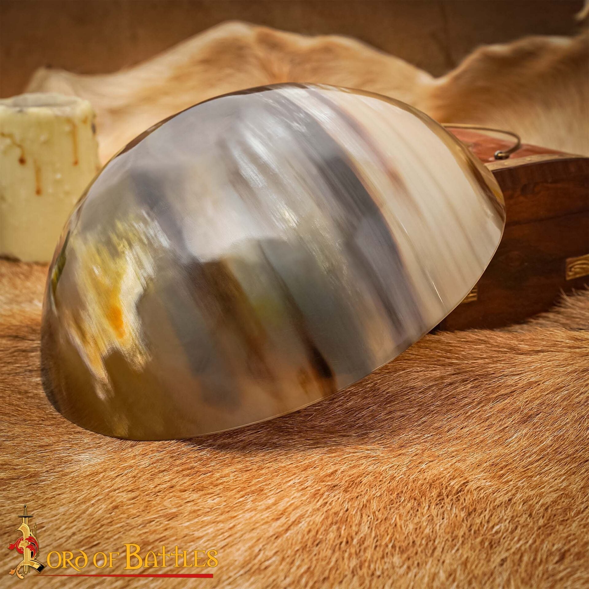 Imagen única de: Viking Feast Cuenco Grande de Cuerno Auténtico