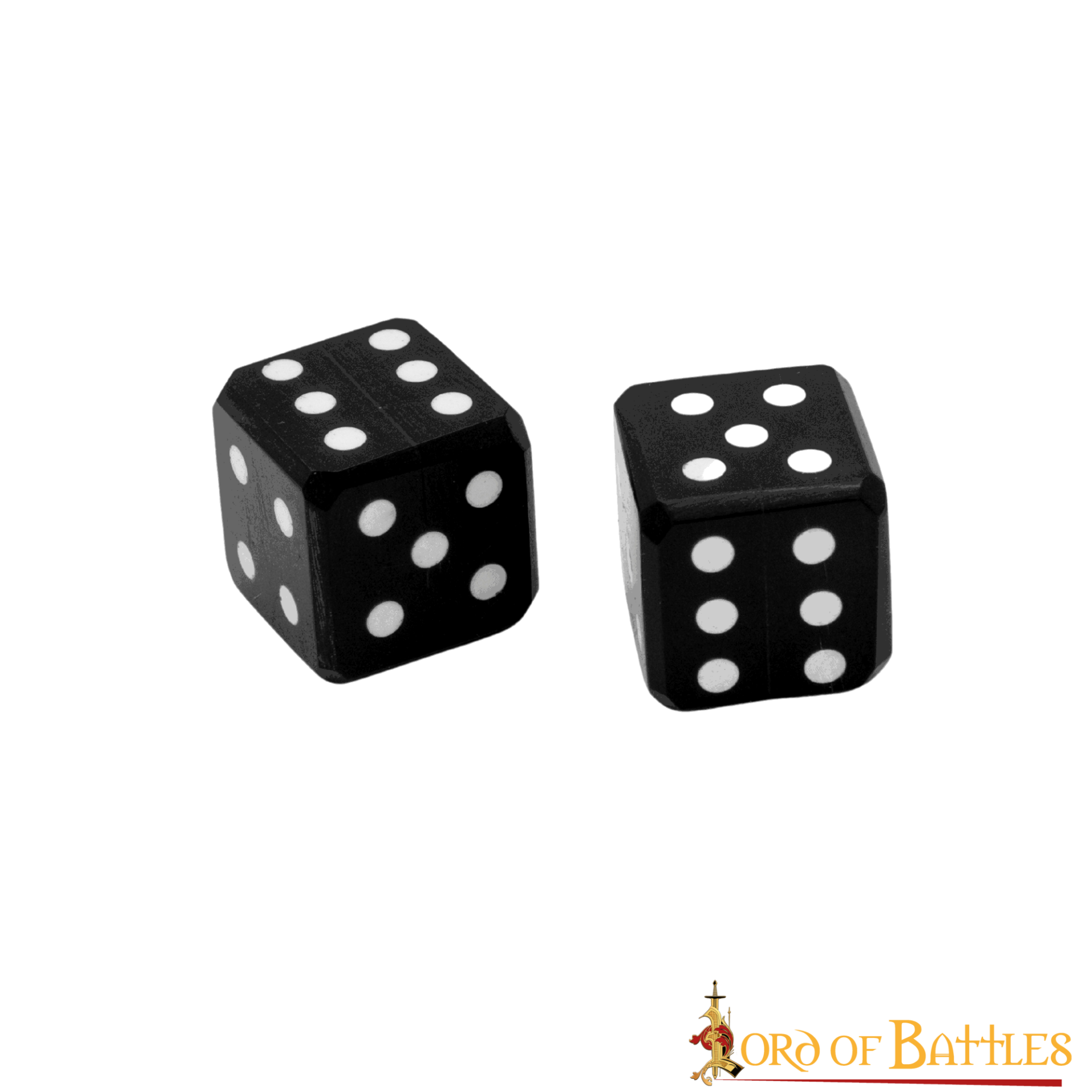 Imagen única de: Juego de Dados Artesanales de Cuerno de Búfalo - 6 Piezas | Dados Naturales para Juegos de Rol de Mesa, Coleccionismo y Juegos Históricos