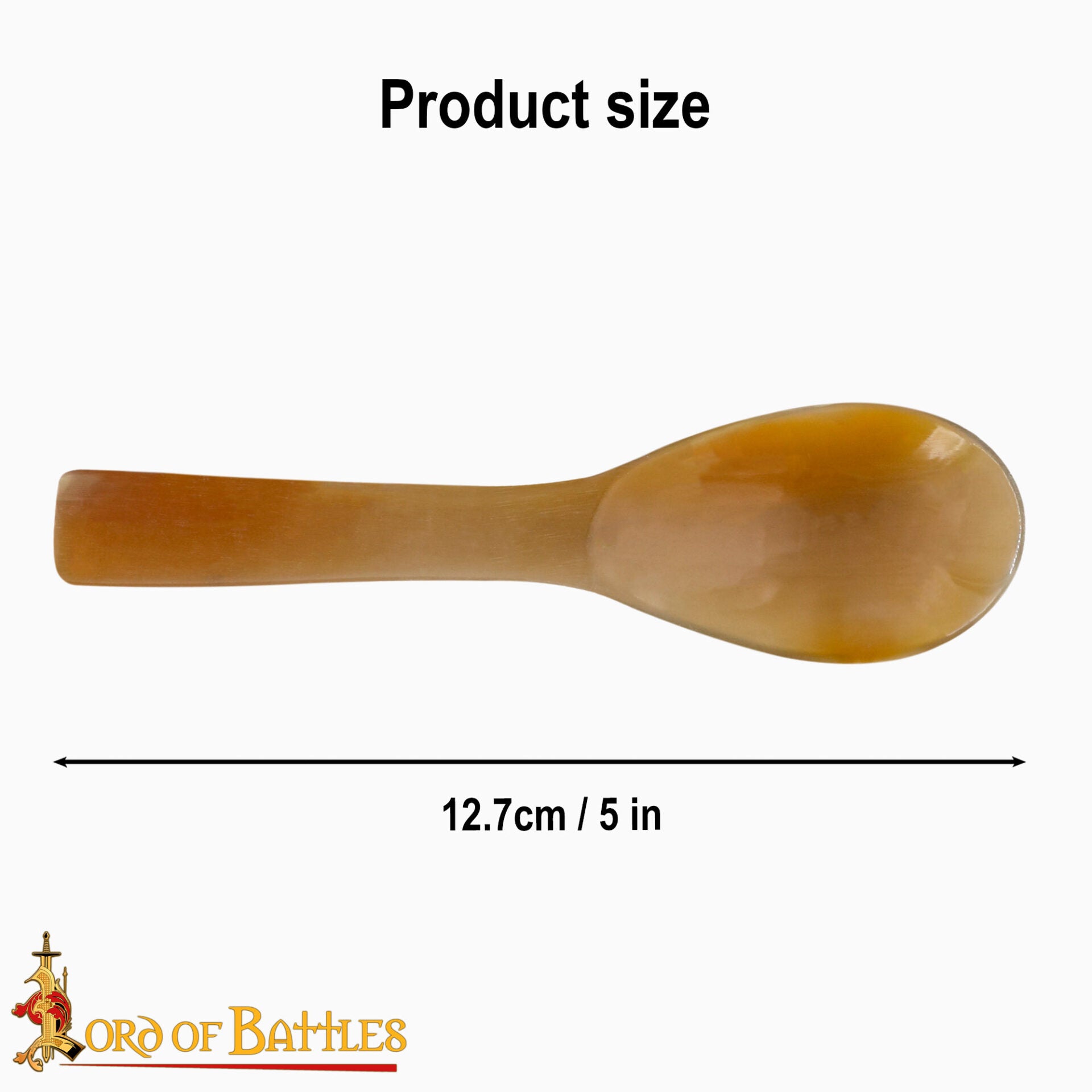 Imagen única de: Juego de 2 Cucharas Medievales de Cuerno de Buey Auténtico