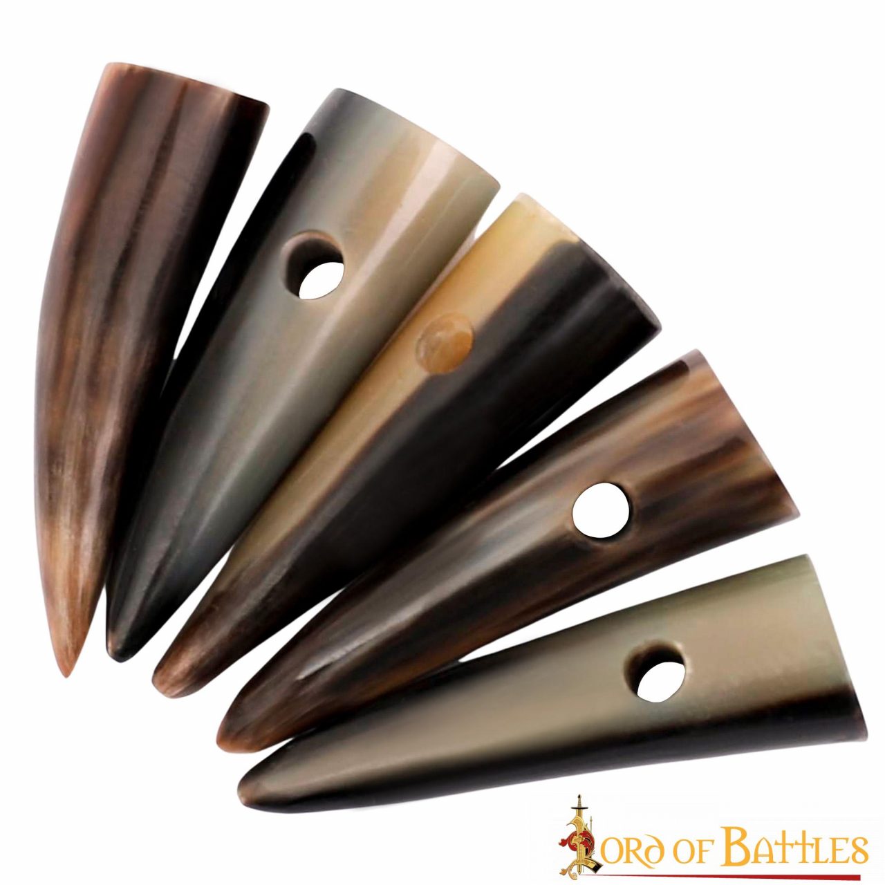 Imagen única de: Juego de 5 Botones de Palanca de Cuerno Pulido Estilo Vikingo - Acabado a Mano con Cuerno de Buey Natural