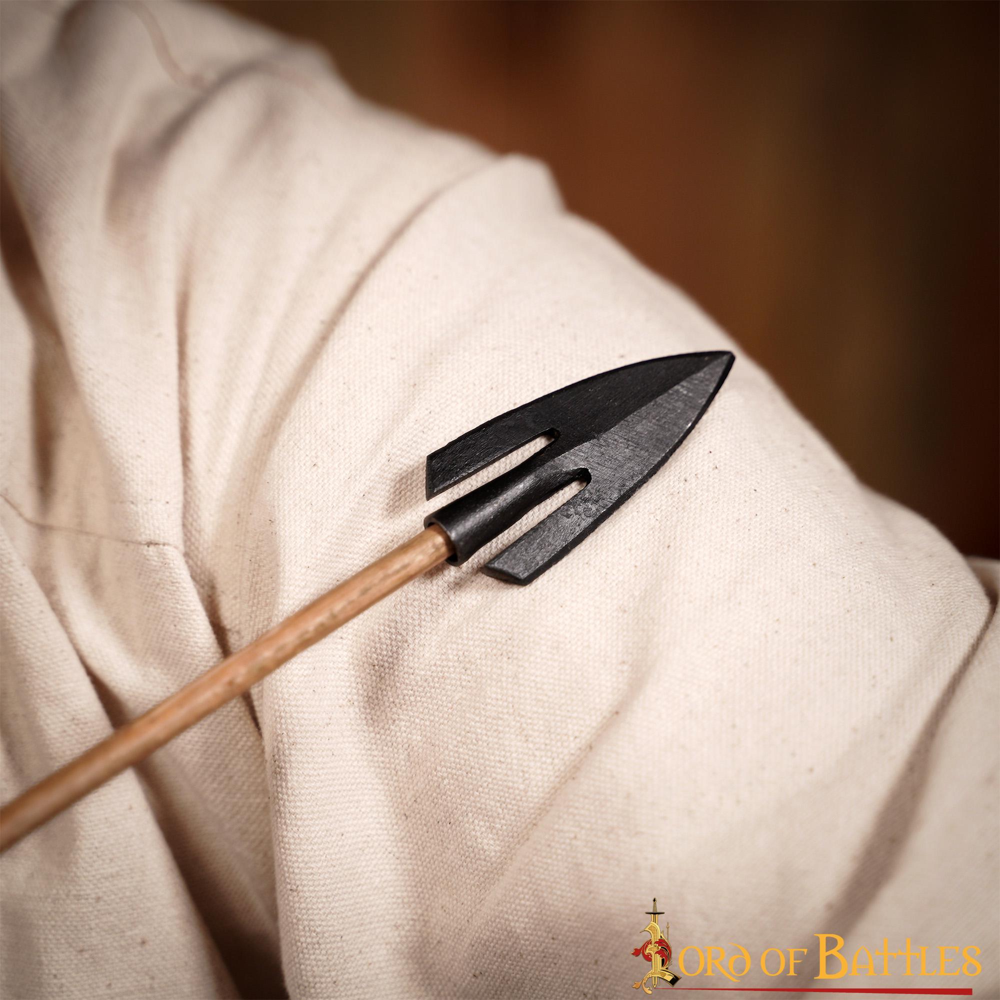 Imagen única de: Punta de Flecha Medieval de Cola de Golondrina Forjada a Mano en Hierro