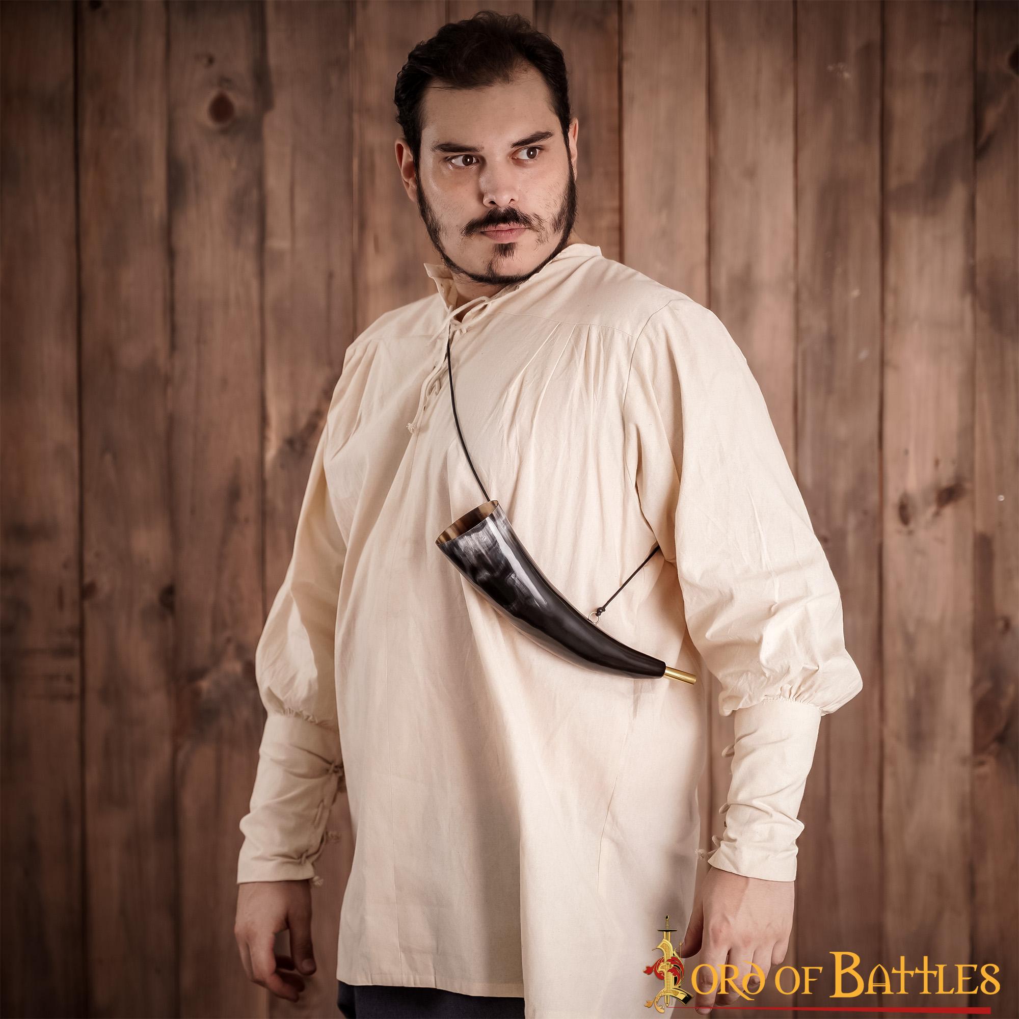 Imagen única de: Viking Blowing Horn - Bocina de Buey de Origen Ético con Boquilla de Latón