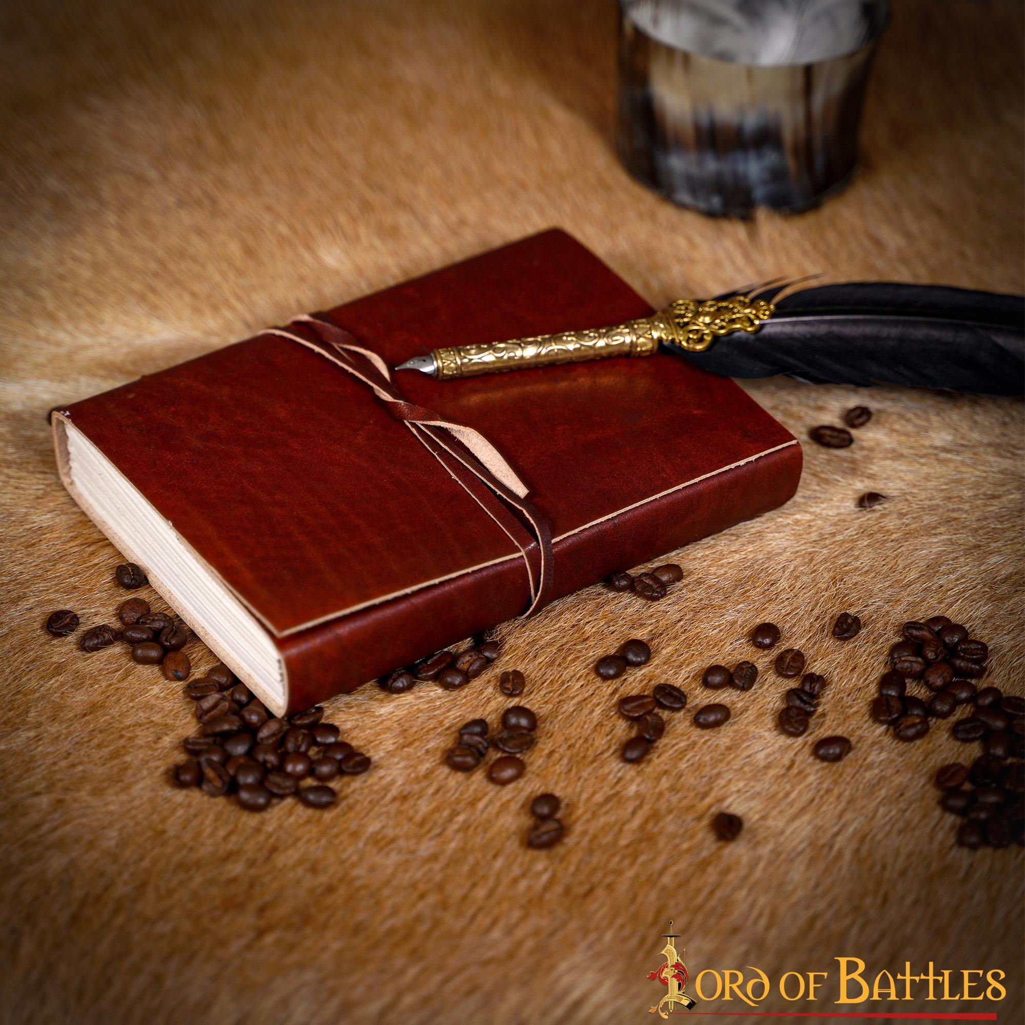 Imagen única de: Medieval Leather Wrap Journal - Cuaderno Artesanal con Cierre de Corbata