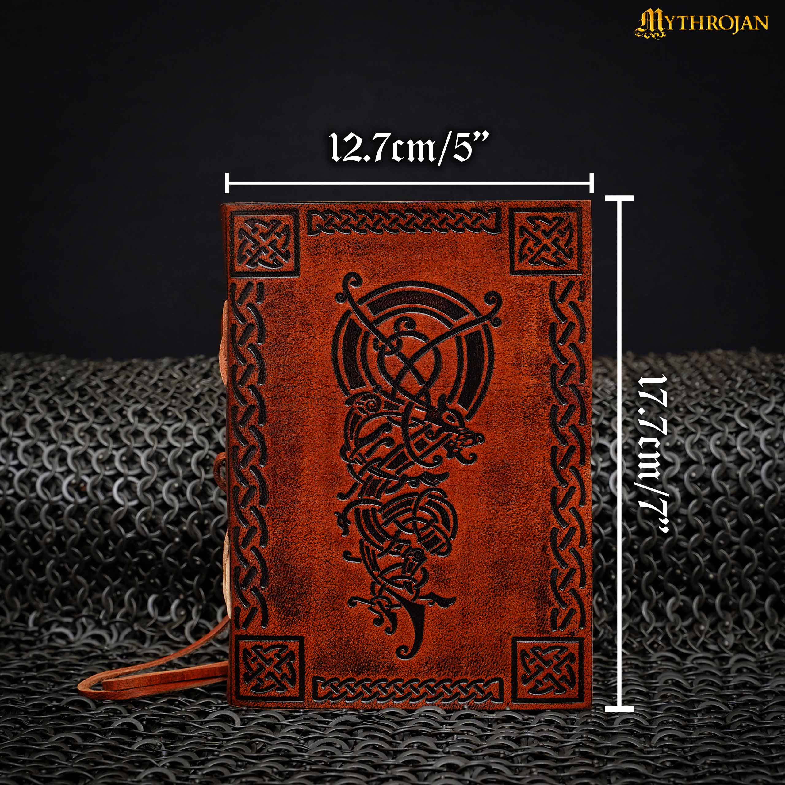 Imagen única de: Mythrojan Diario Medieval de Cuero Rústico Vintage Diario
