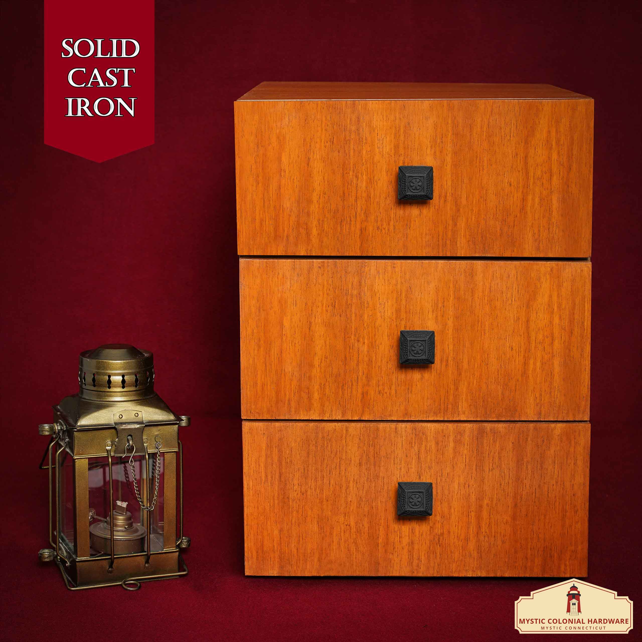 Imagen única de: Tirador de Pomo de Armario de Hierro Forjado a Mano - Lote de 4