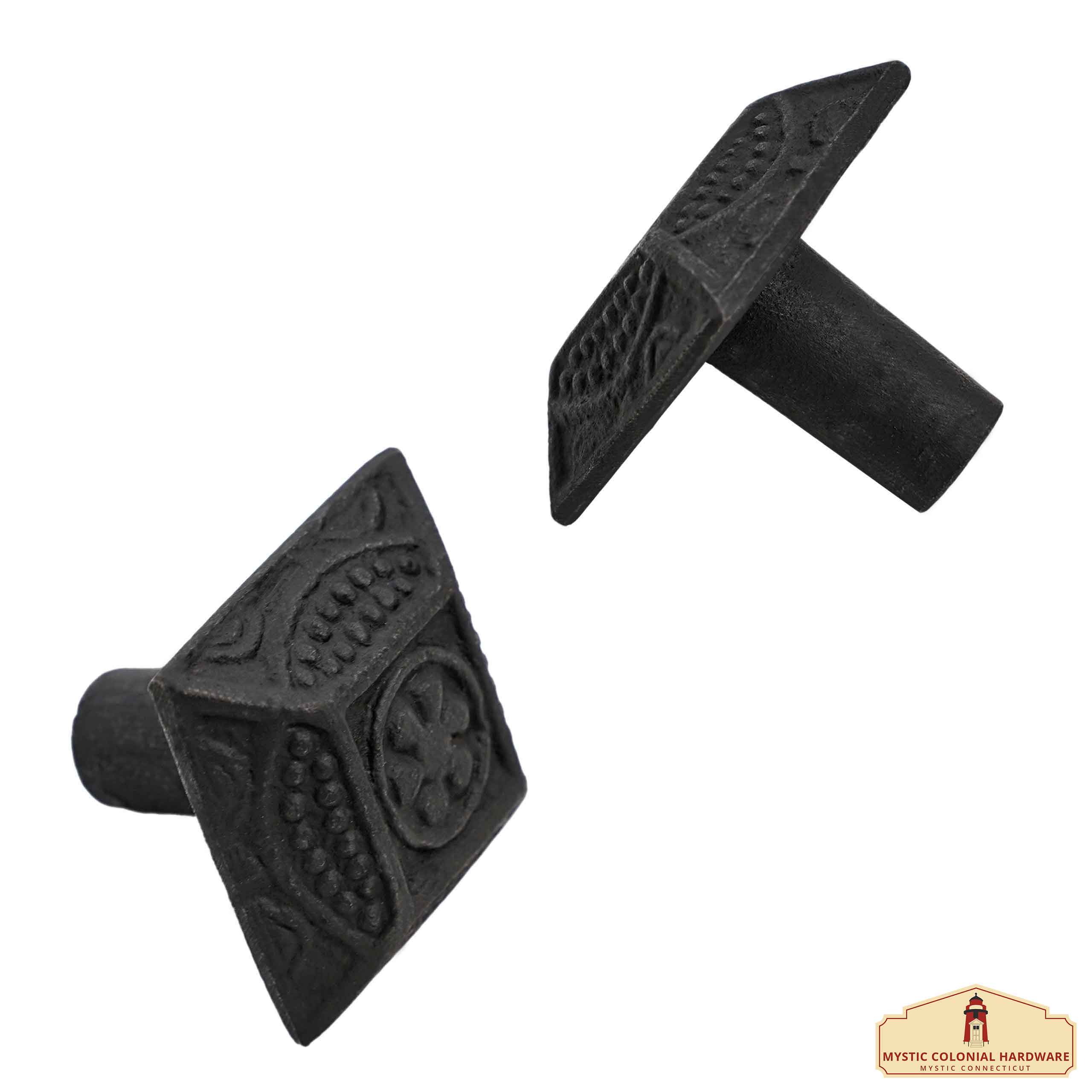 Imagen única de: Tirador de Pomo de Armario de Hierro Forjado a Mano - Lote de 4