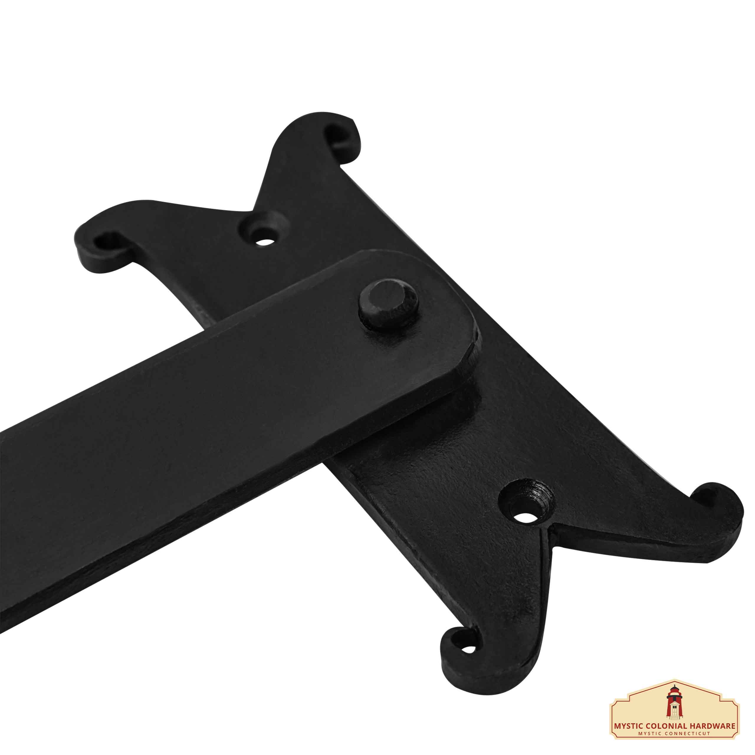 Imagen única de: Mystic Colonial Hardware Heavy Duty Cast Iron Gate Flip Latch - Black Drop Latch For Barn Doors, Farm Gates, Sheds, Cabinets, And Antique Privacy Hardware Replacement