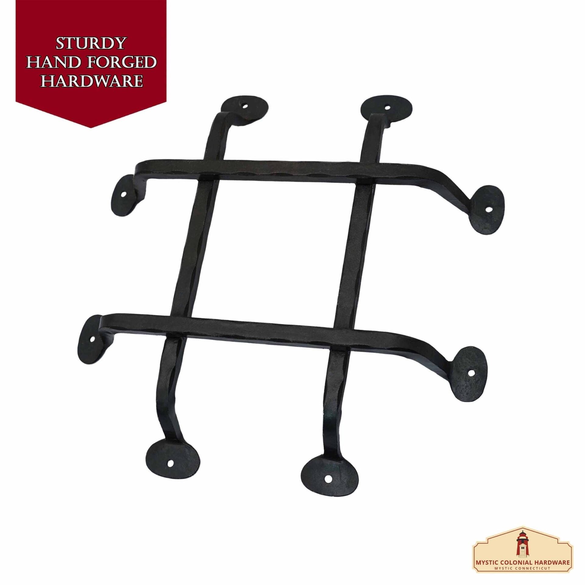 Imagen única de: Puerta Rústica Forjada a Mano Parrilla Speakeasy: Ideal para Ambientes Coloniales, Retro, Steampunk, Góticos, Barrocos y Medievales, (28.7x29.1) Cm