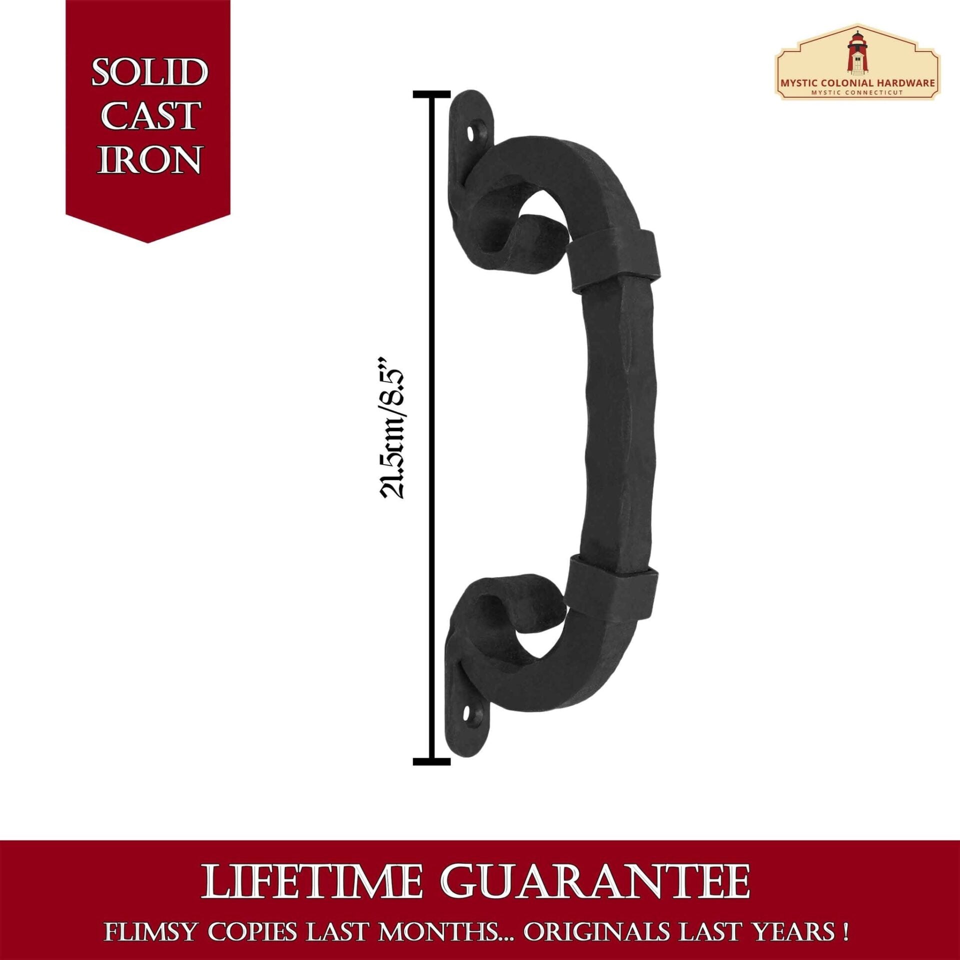 Imagen única de: Tirador de Puerta de Castillo de Estilo Medieval: Hierro Macizo Forjado a Mano