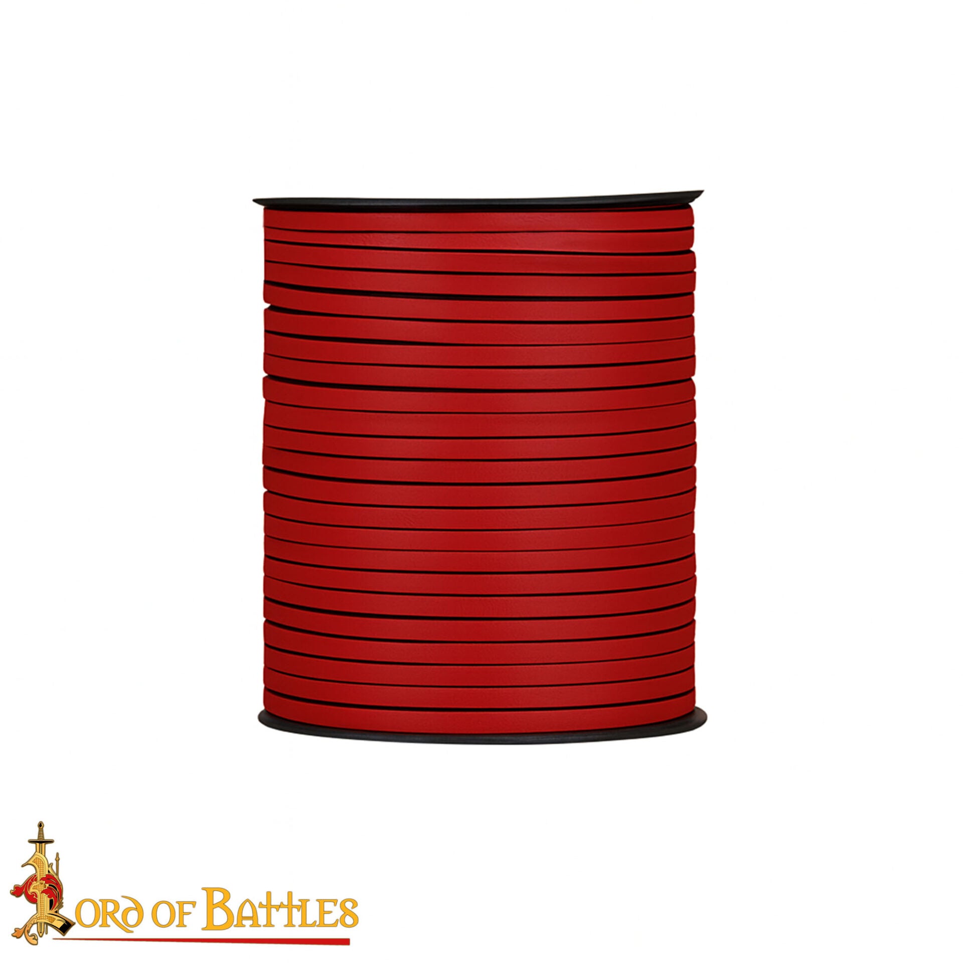 Rollo de Cordón de Cuero Rojo - 50 M de Cordón Plano de Cuero Auténtico - Imagen 4