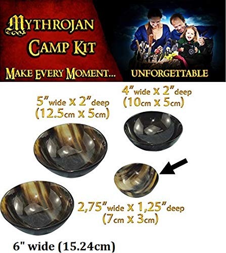 Imagen única de: Mythrojan Cuenco Pequeño Artesanal de Cuerno de Buey Natural Set de 2