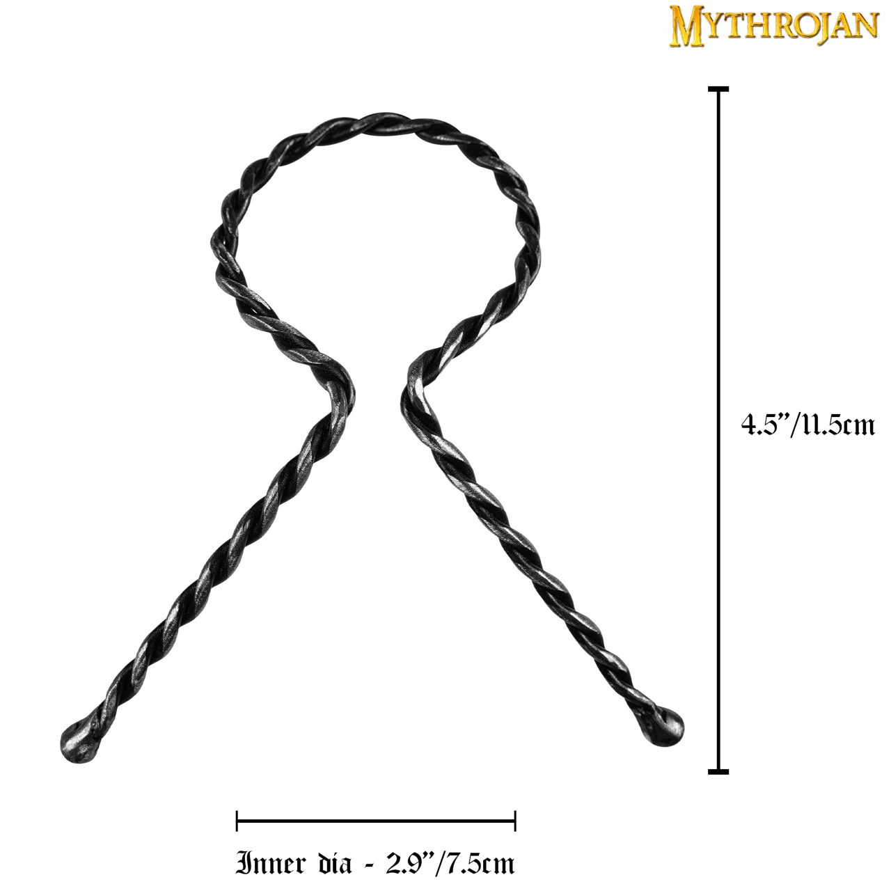 Imagen única de: Mythrojan Cuerno para Beber Forjado a Mano Twisted Rack