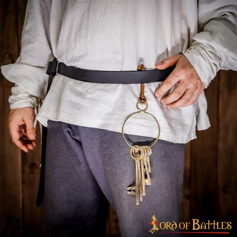 Imagen única de: Juego de Llaves Medievales de Latón para Mazmorras - Réplica Histórica de 5 Piezas para Decoración Pirata y Salas de Escape