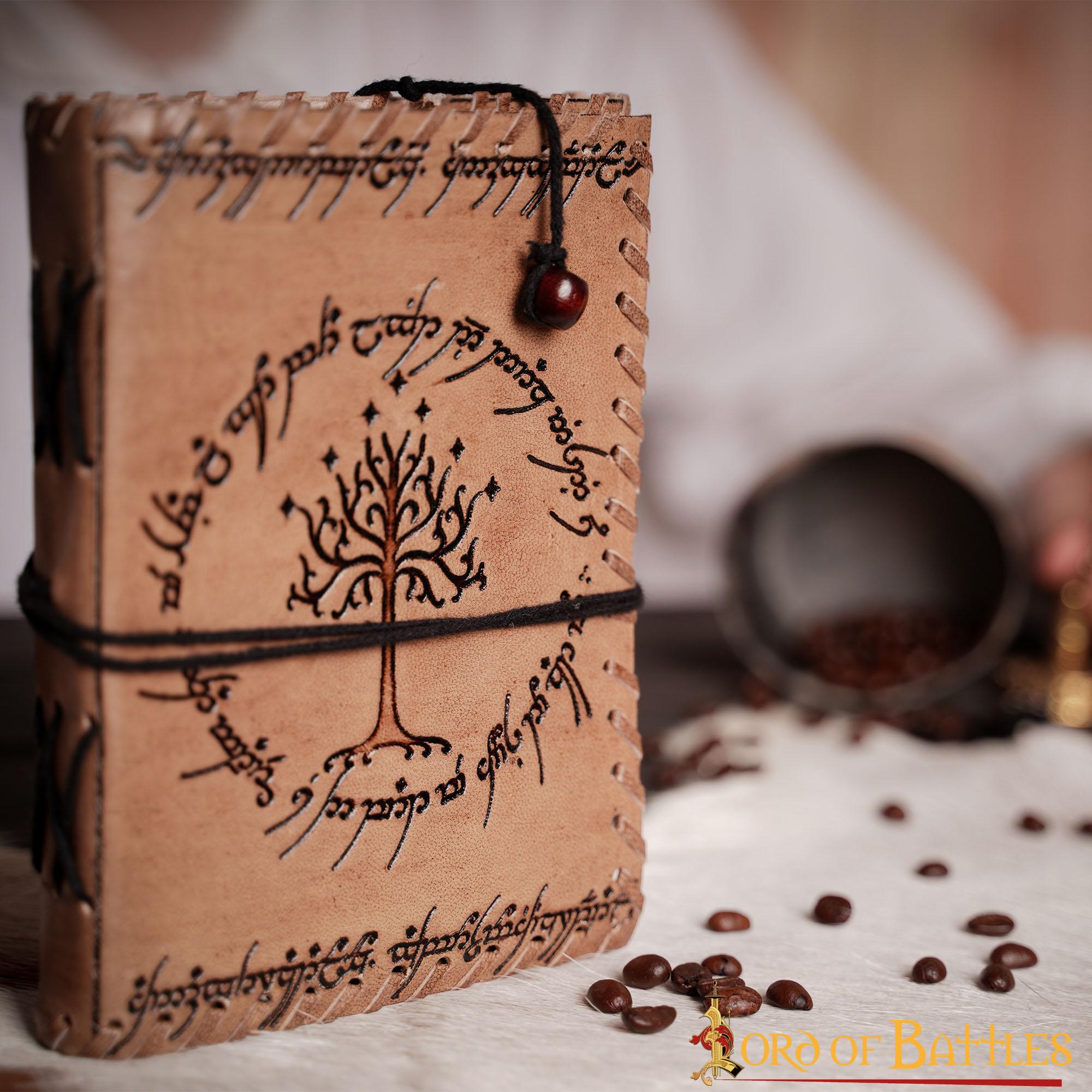 Imagen única de: Diario de la Tierra Media Diario de Cuero Auténtico Hecho a Mano