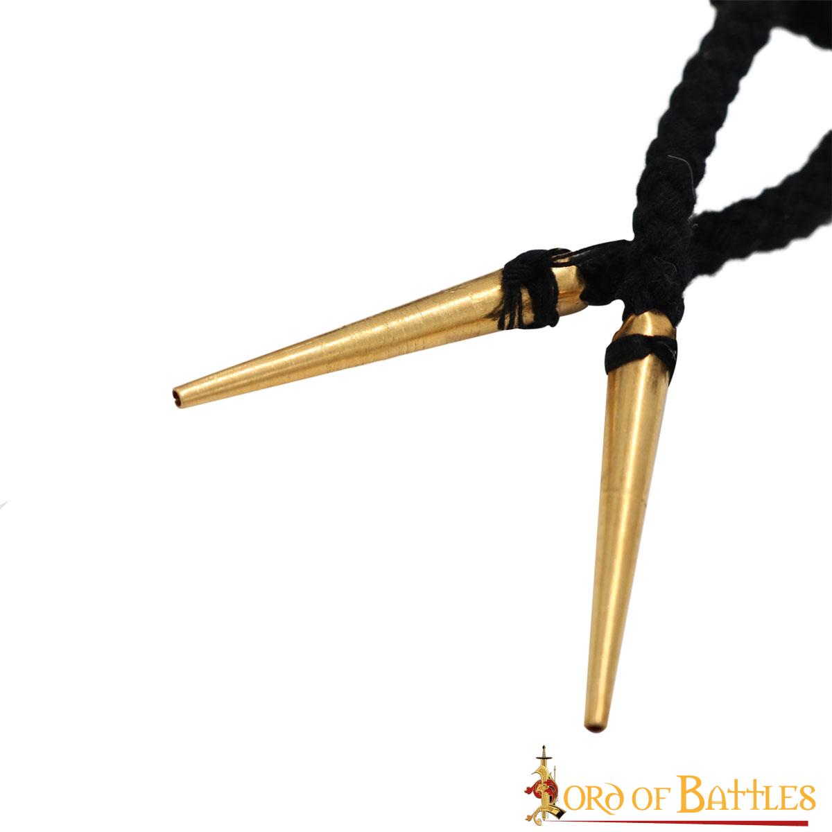 Juego de 10 Puntas de Lazo de Latón Macizo para Trajes Históricos y Artesanía en Cuero - Imagen 15