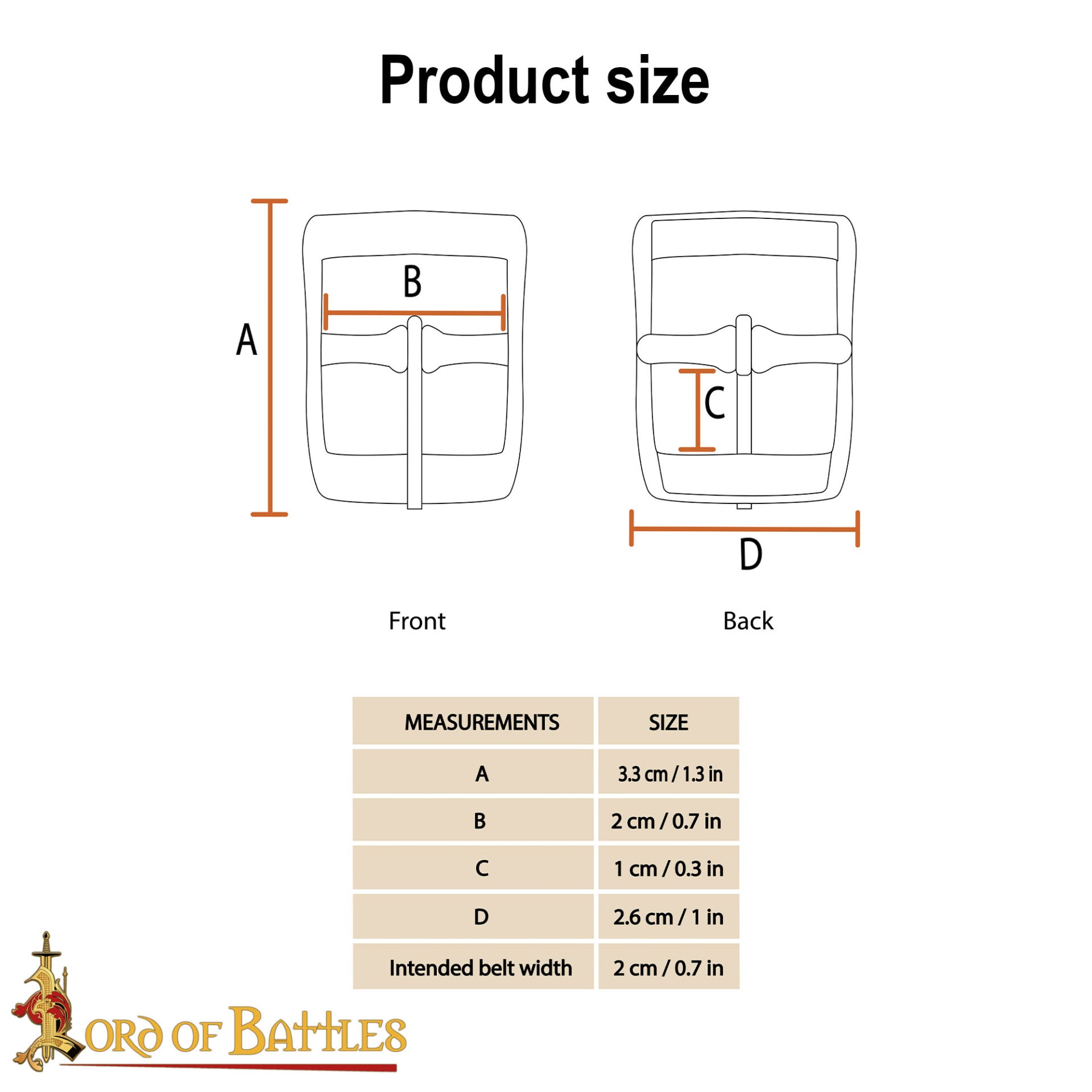 Imagen única de: Hebilla Medieval de Latón Macizo Pequeña