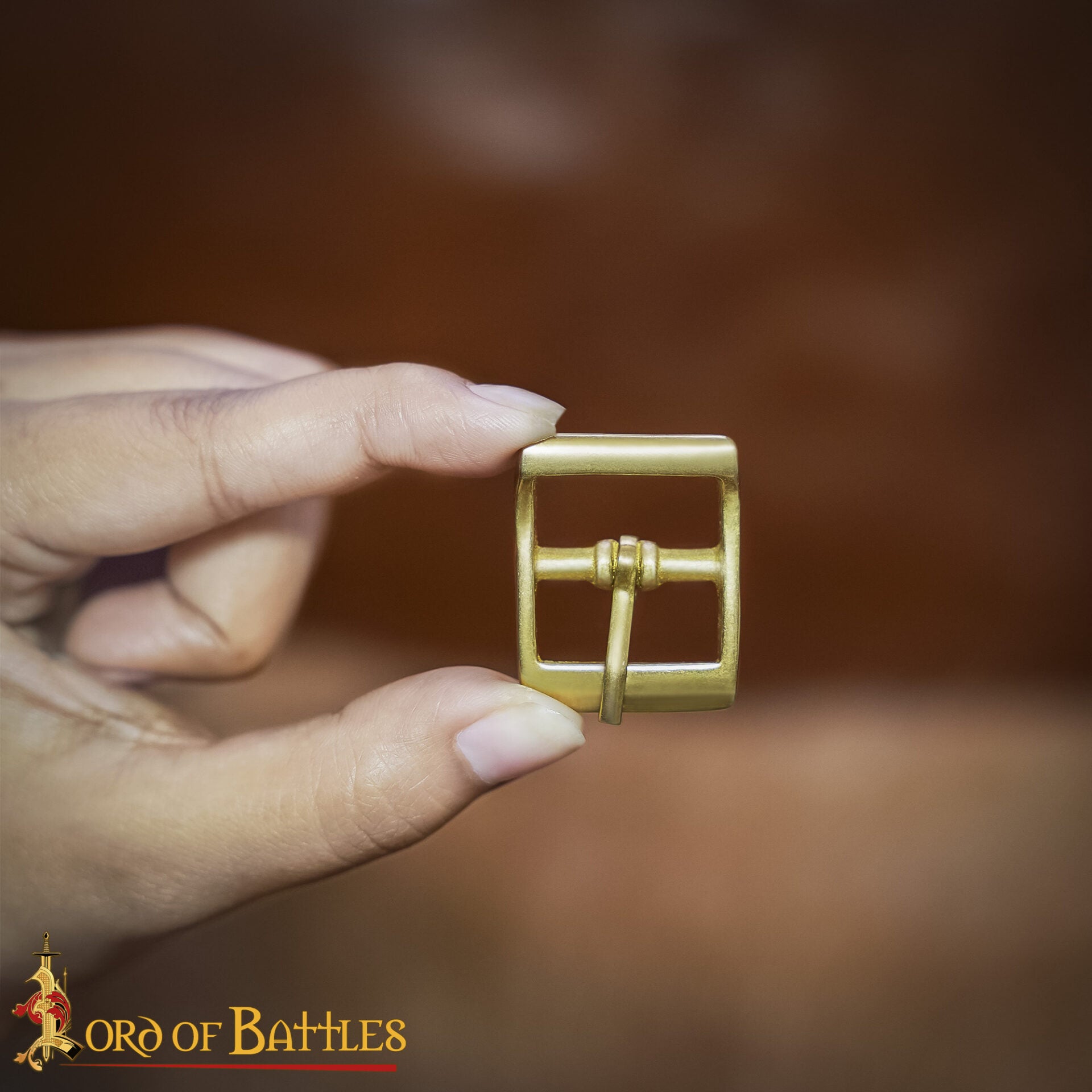 Imagen única de: Hebilla Medieval de Latón Macizo Pequeña