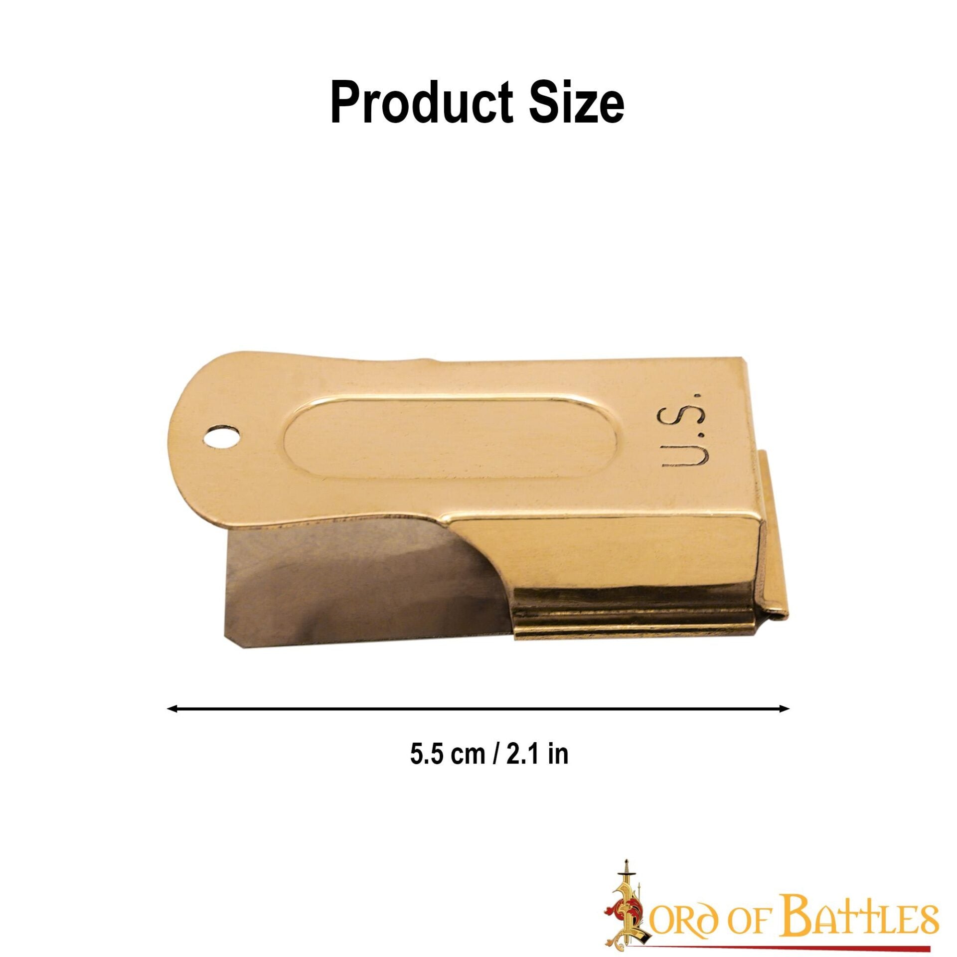 Imagen única de: Clicker del Día D de la Segunda Guerra Mundial Grabado en Ee.uu. - Réplica Auténtica de Latón para Coleccionistas de la Segunda Guerra Mundial