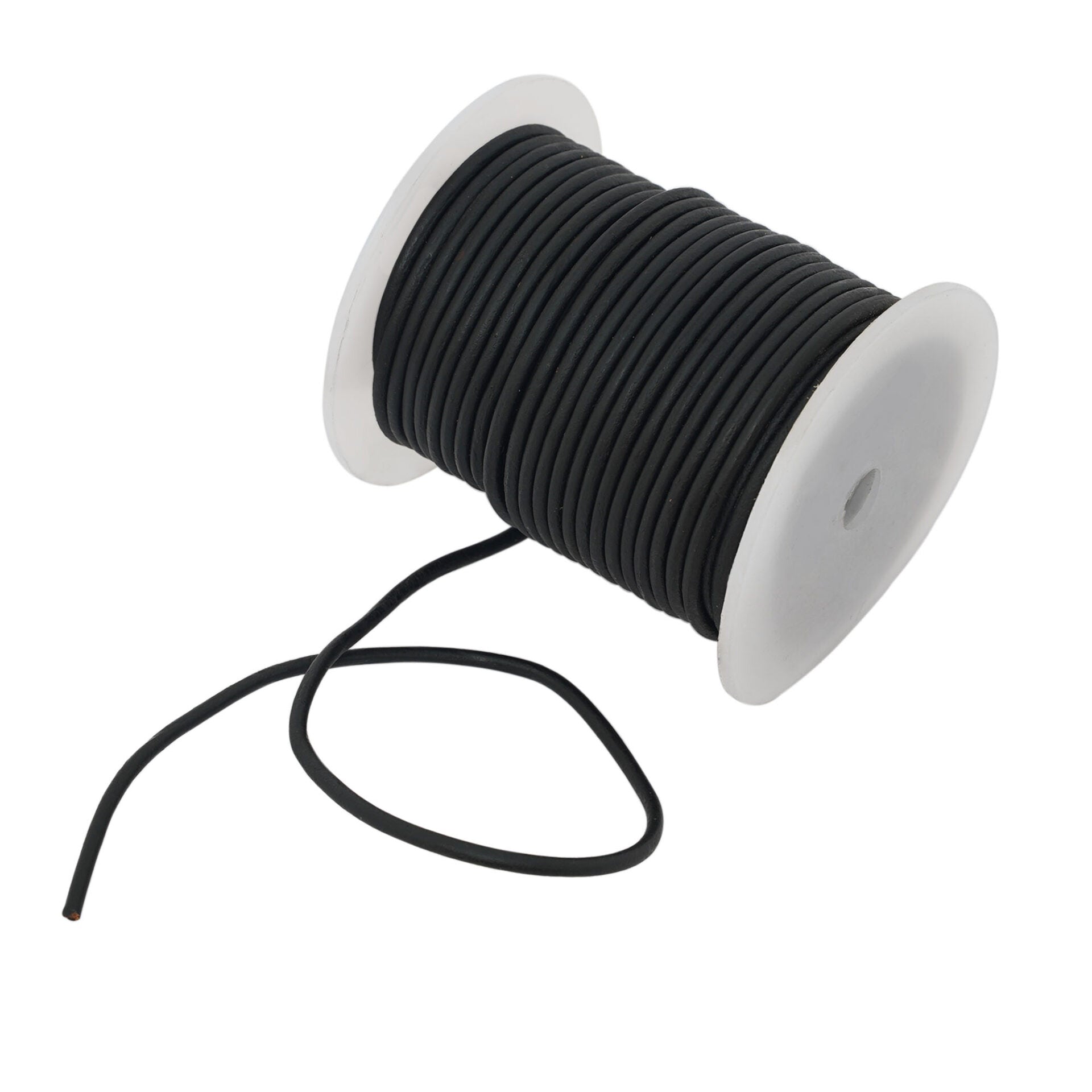 Imagen única de: Cordón de Cuero Auténtico Redondo de 2,6 Mm