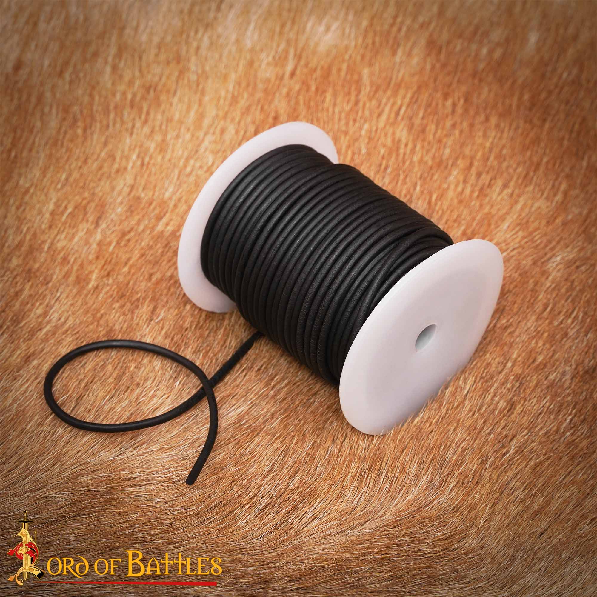 Imagen única de: Cordón de Cuero Auténtico Redondo de 2,6 Mm