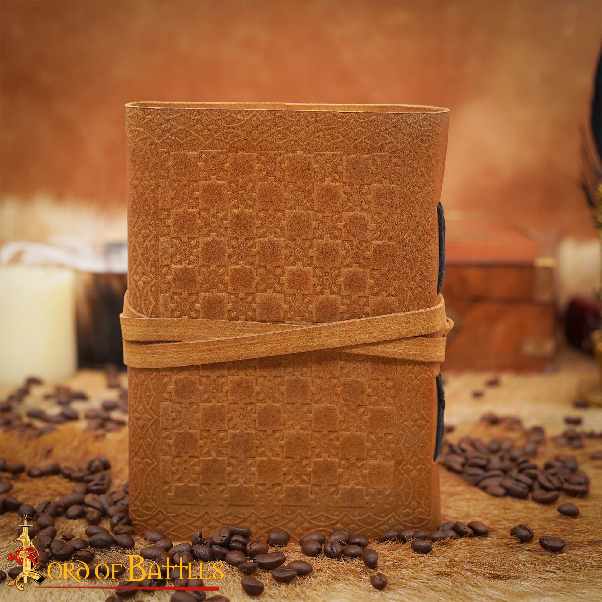 Imagen única de: Diario Medieval de Piel Auténtica Hecho a Mano