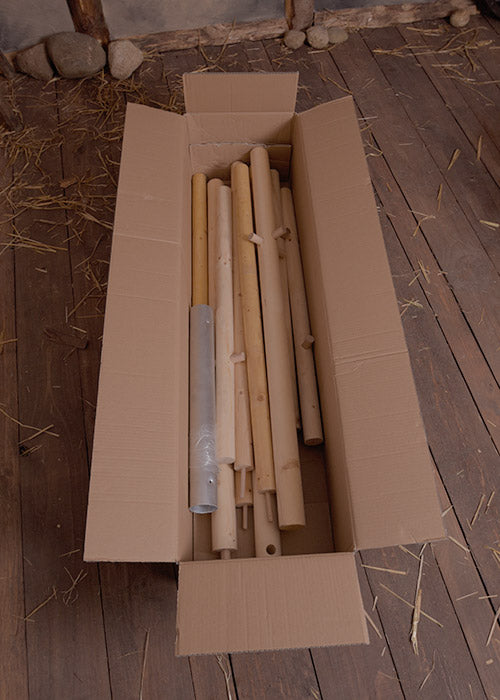 Imagen única de: Paquete De Postes De Madera, Tienda De Campaña Histórica Para Tropas 4,50 X 3,00 M