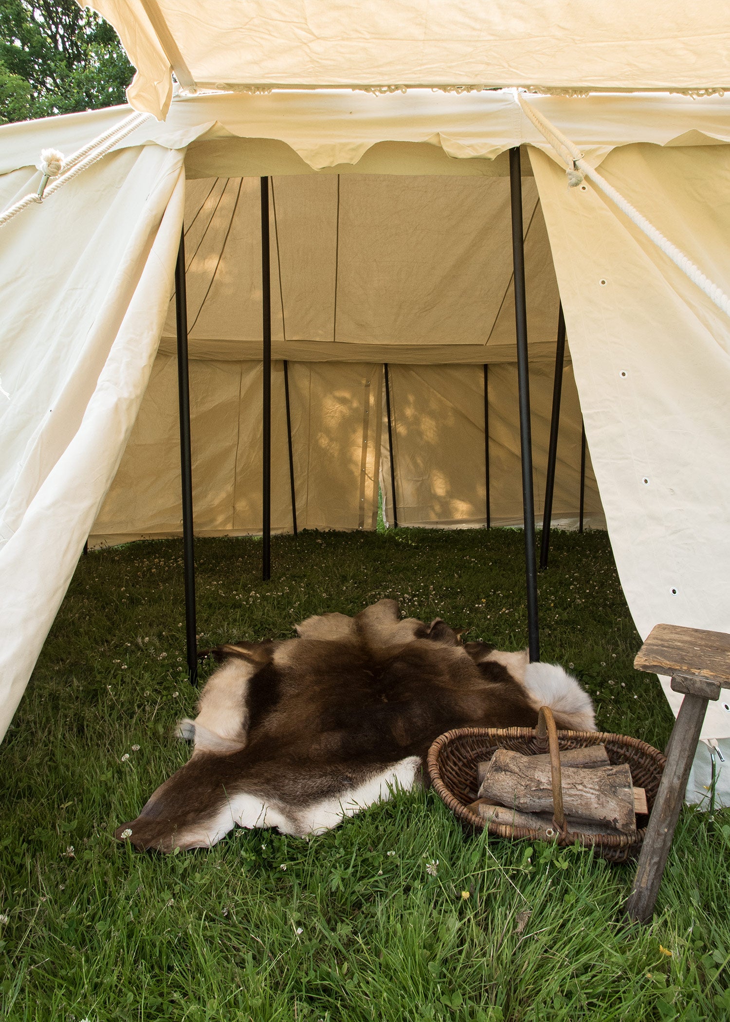 Imagen única de: Tienda De Campaña Para Caballero Burdeos, 4 X 6 M, 425 G/m², Color Natural