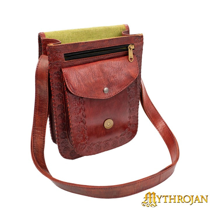 Imagen única de: Mythrojan "sorceress From The East" Medieval Sling Bag, Granate 10" X 7"