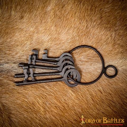 Imagen única de: Juego de 5 Llaves Decorativas de Mazmorra Medieval de Hierro Fundido Resistente
