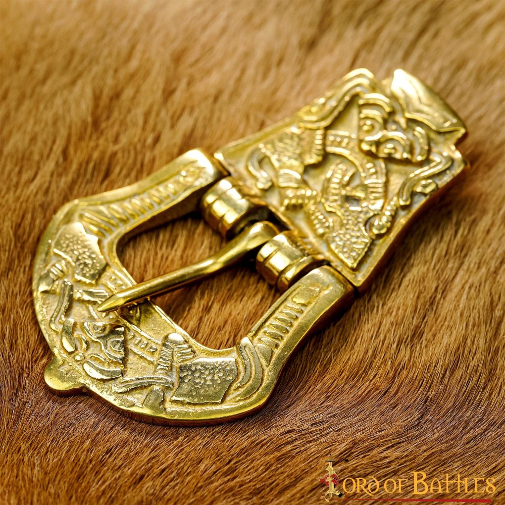 Imagen única de: Hebilla de Cinturón Vikinga Diseño Celta Latón Puro Accesorio para Cinturón