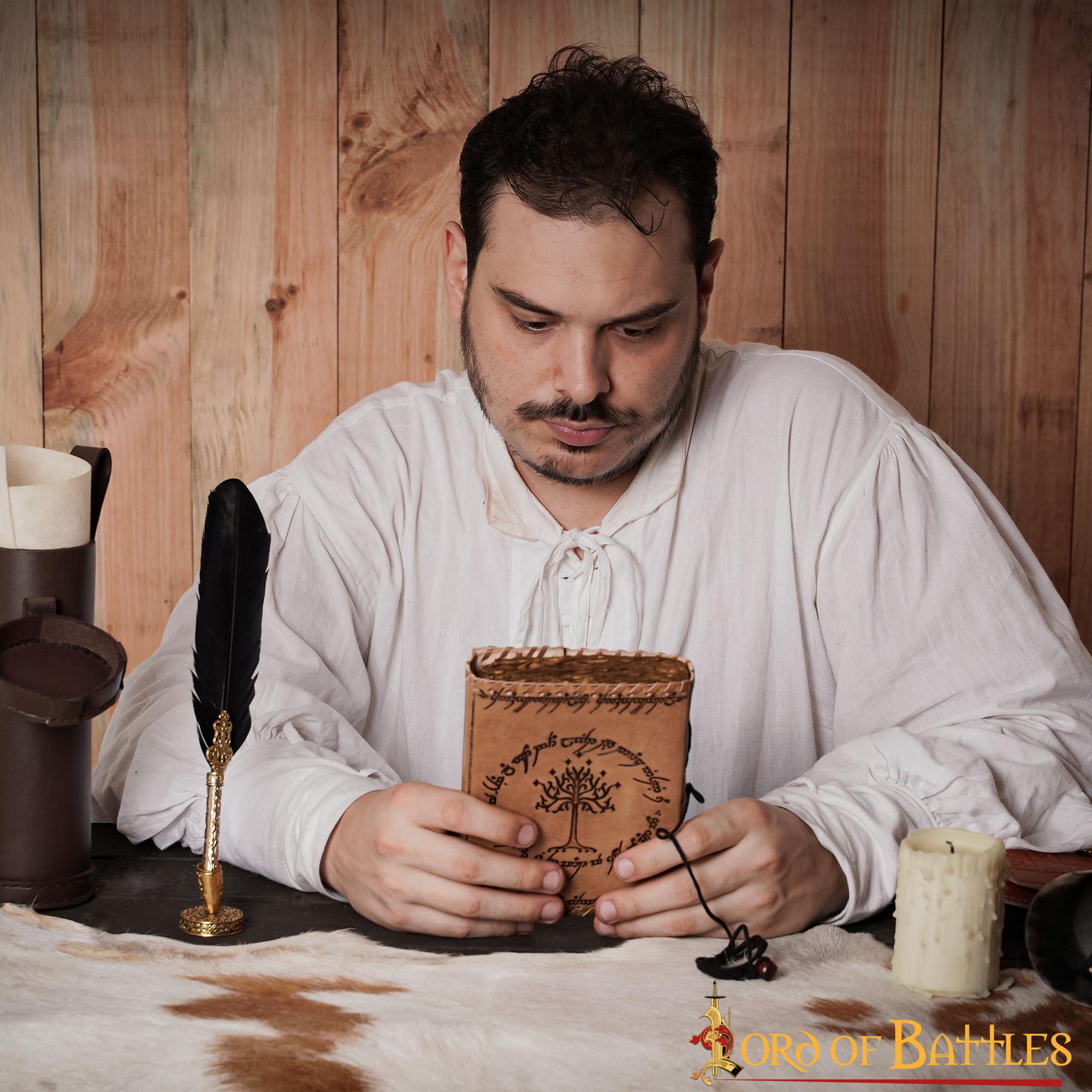 Imagen única de: Diario de la Tierra Media Diario de Cuero Auténtico Hecho a Mano