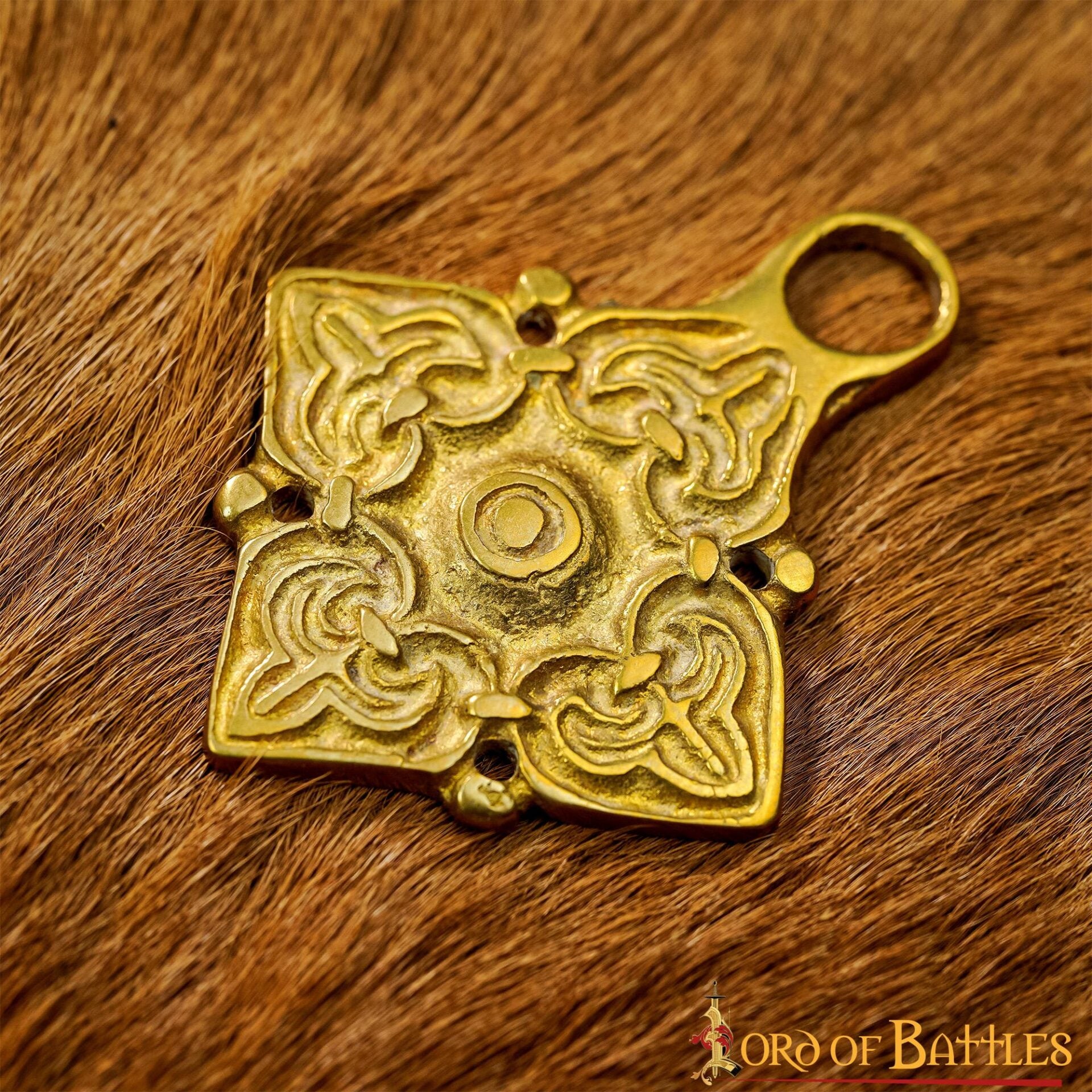 Imagen única de: Broche de Latón Fundido para Caftán o Capa Vikinga / Rusa Histórica