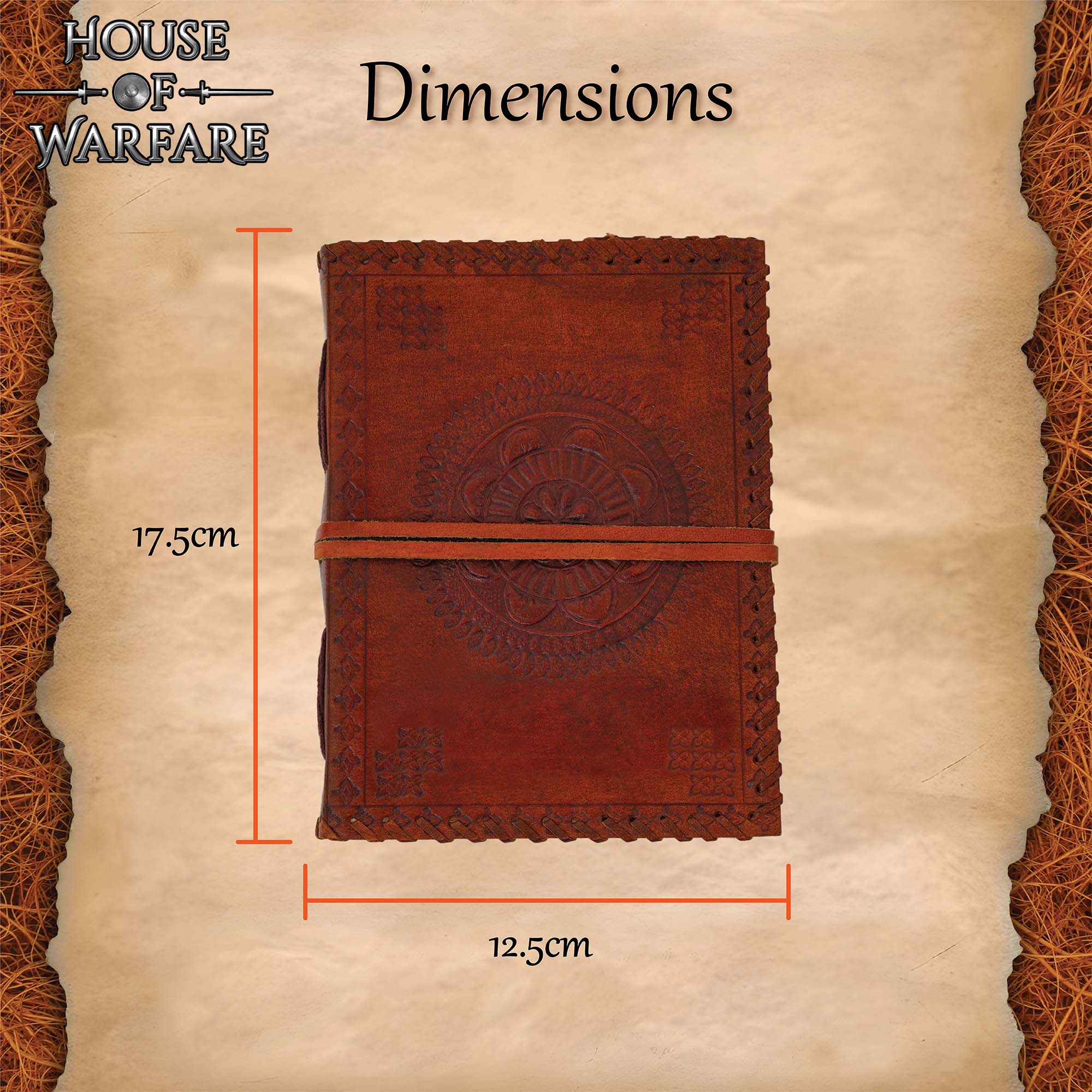 Imagen única de: Diario Medieval de Cuero - Diario de Cuero Auténtico Hecho a Mano