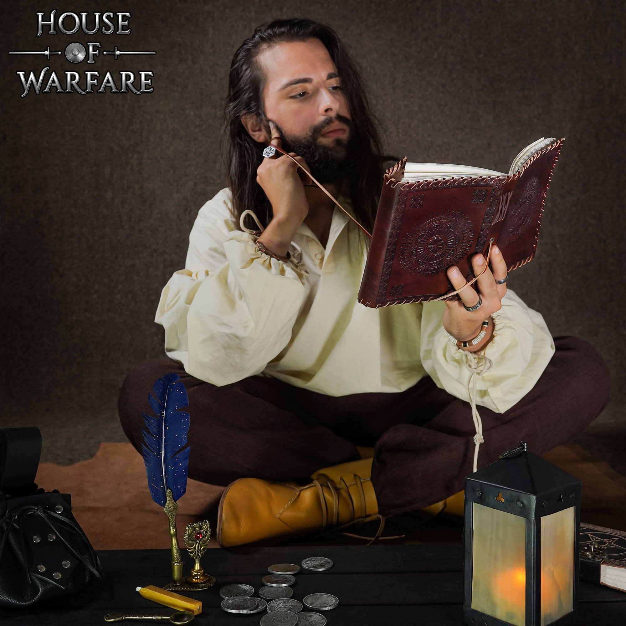 Imagen única de: Diario Medieval de Cuero - Diario de Cuero Auténtico Hecho a Mano