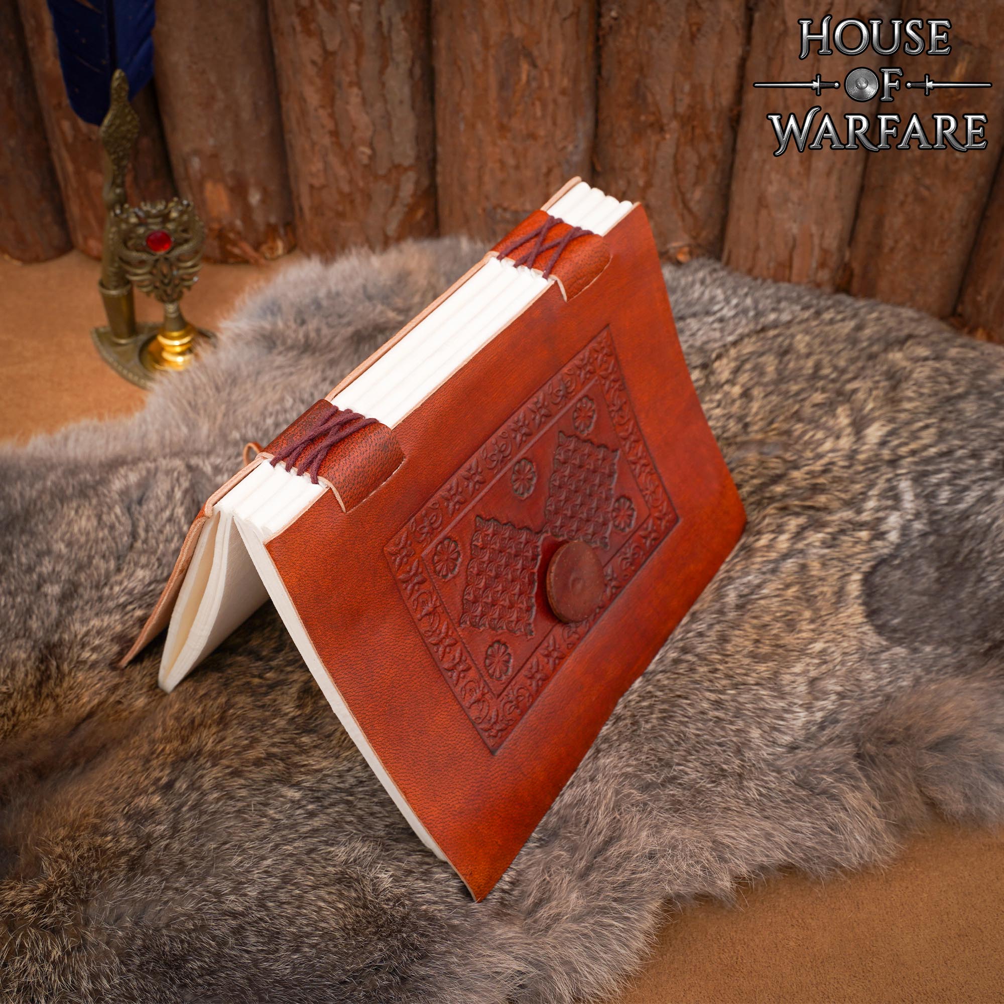 Imagen única de: Diario Medieval de Cuero - Diario de Cuero Auténtico Hecho a Mano